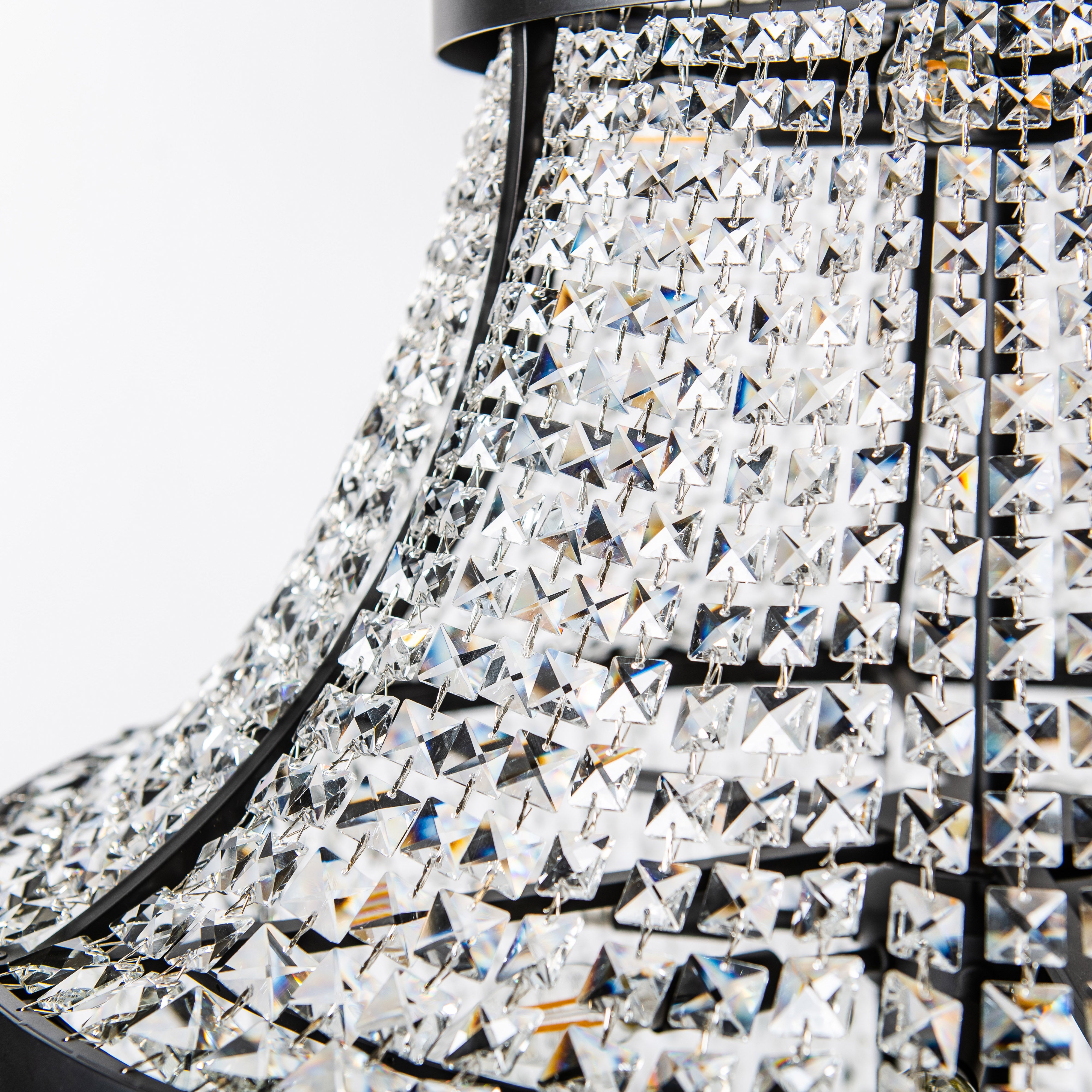 Crystal Baller 12 Light Leaded Crystal Empire Pendant - Heritage Black