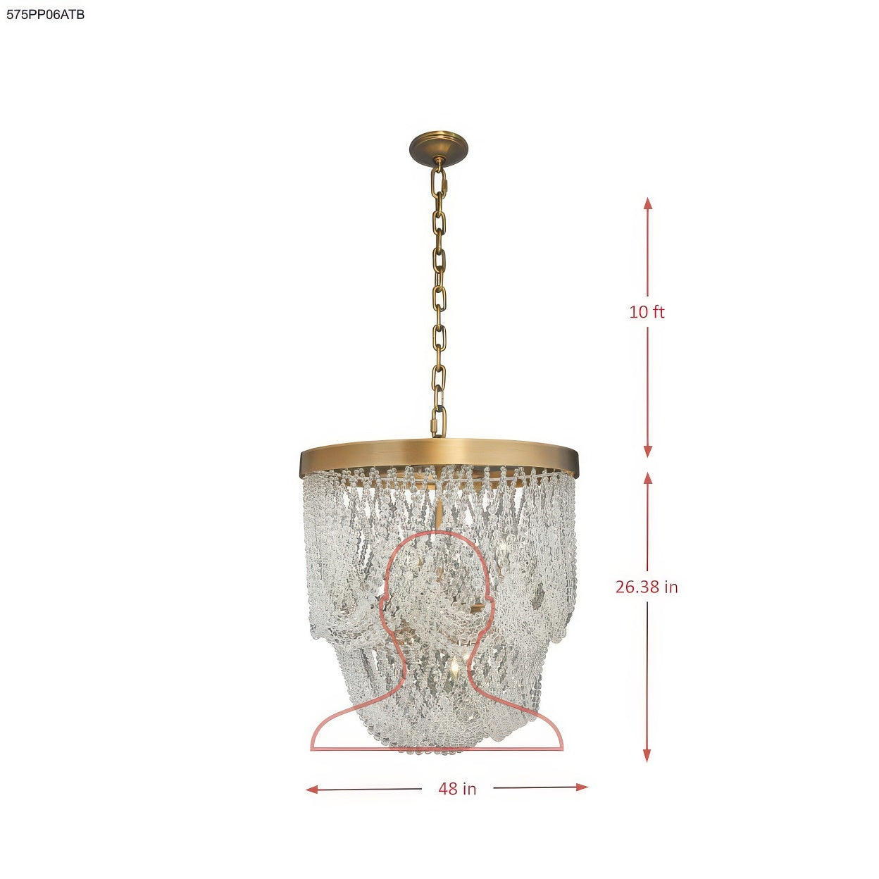 Solaire 6-lt Pendant - Antique Bronze