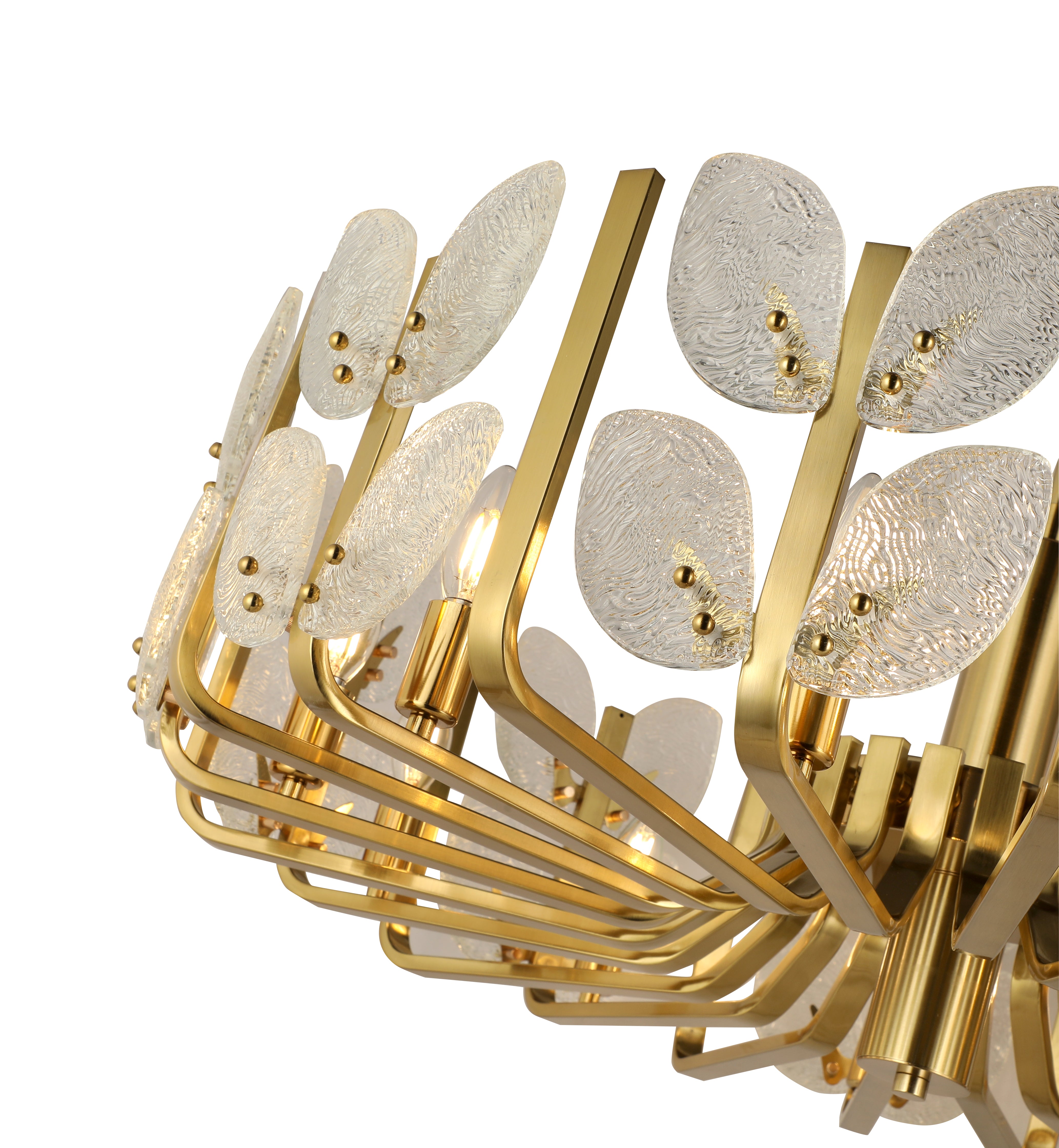 Brass Tax 11 Light Chandelier - Satin Brass