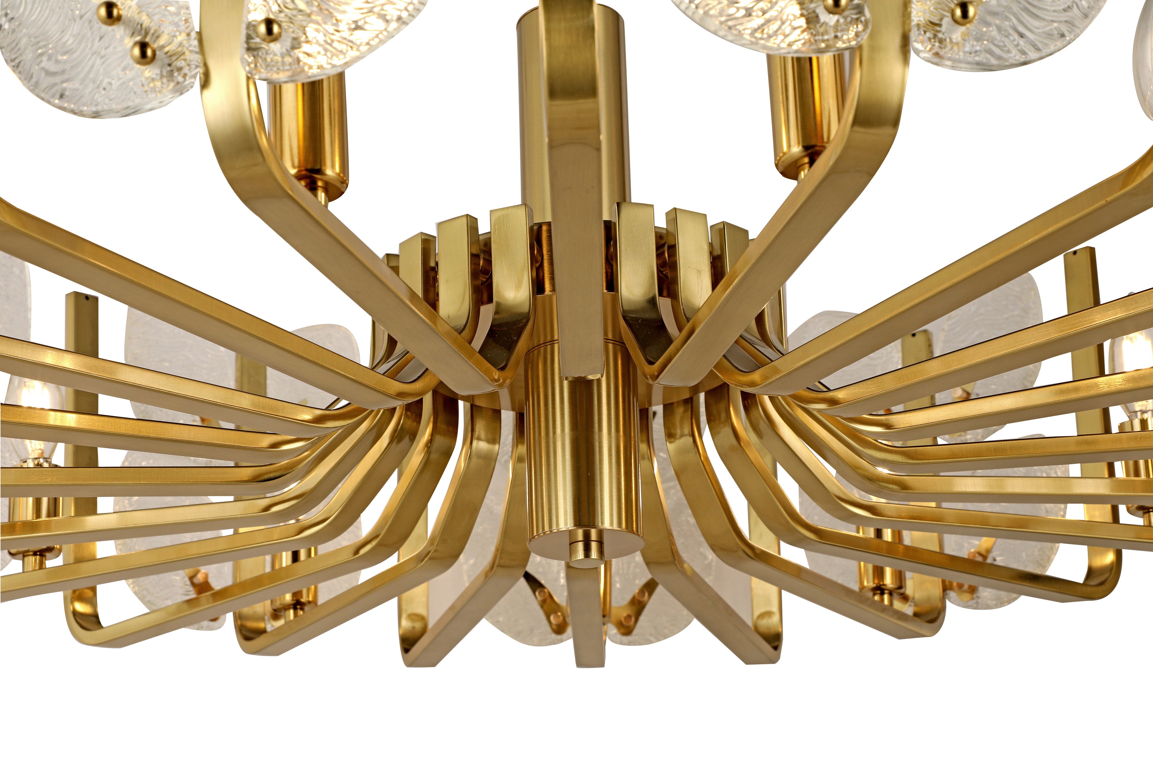 Brass Tax 11 Light Chandelier - Satin Brass
