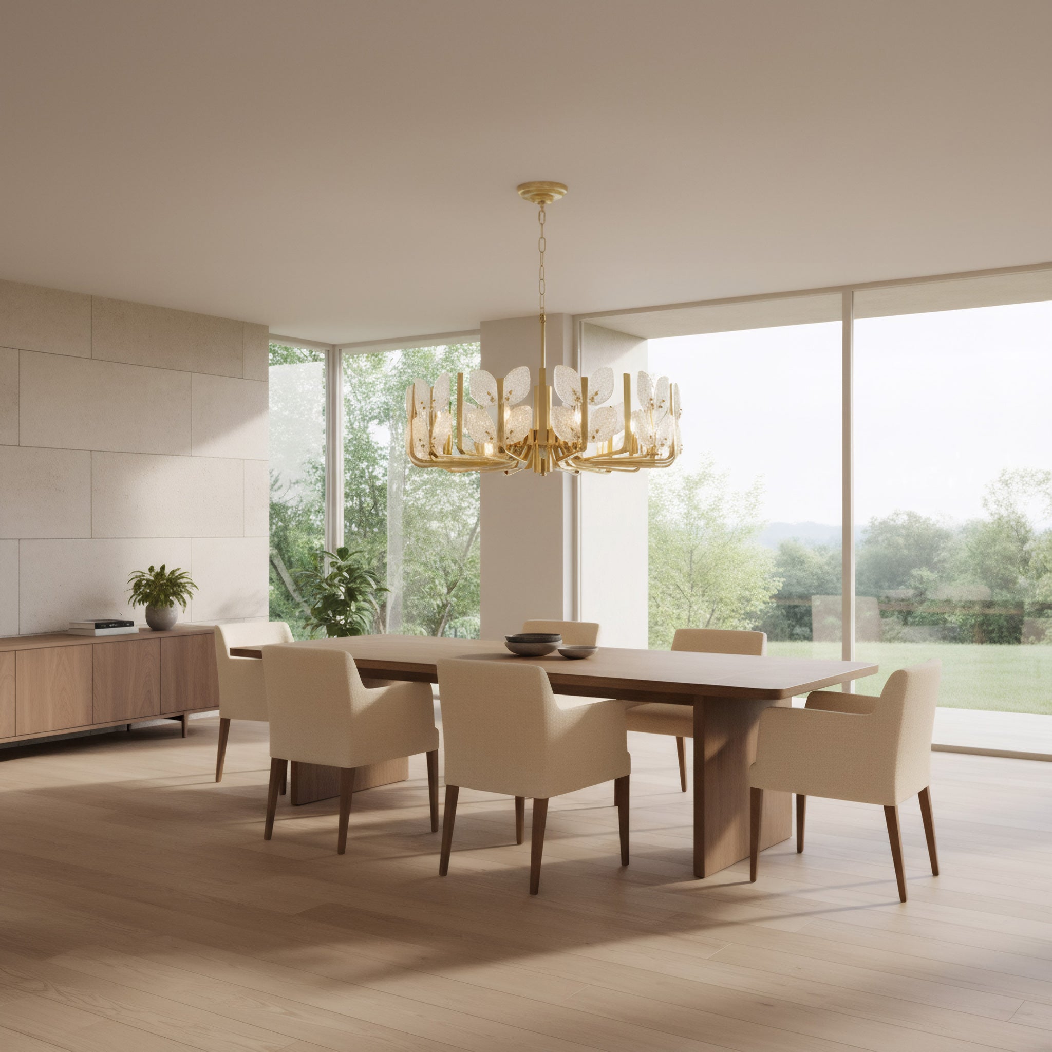 Brass Tax 11 Light Chandelier - Satin Brass