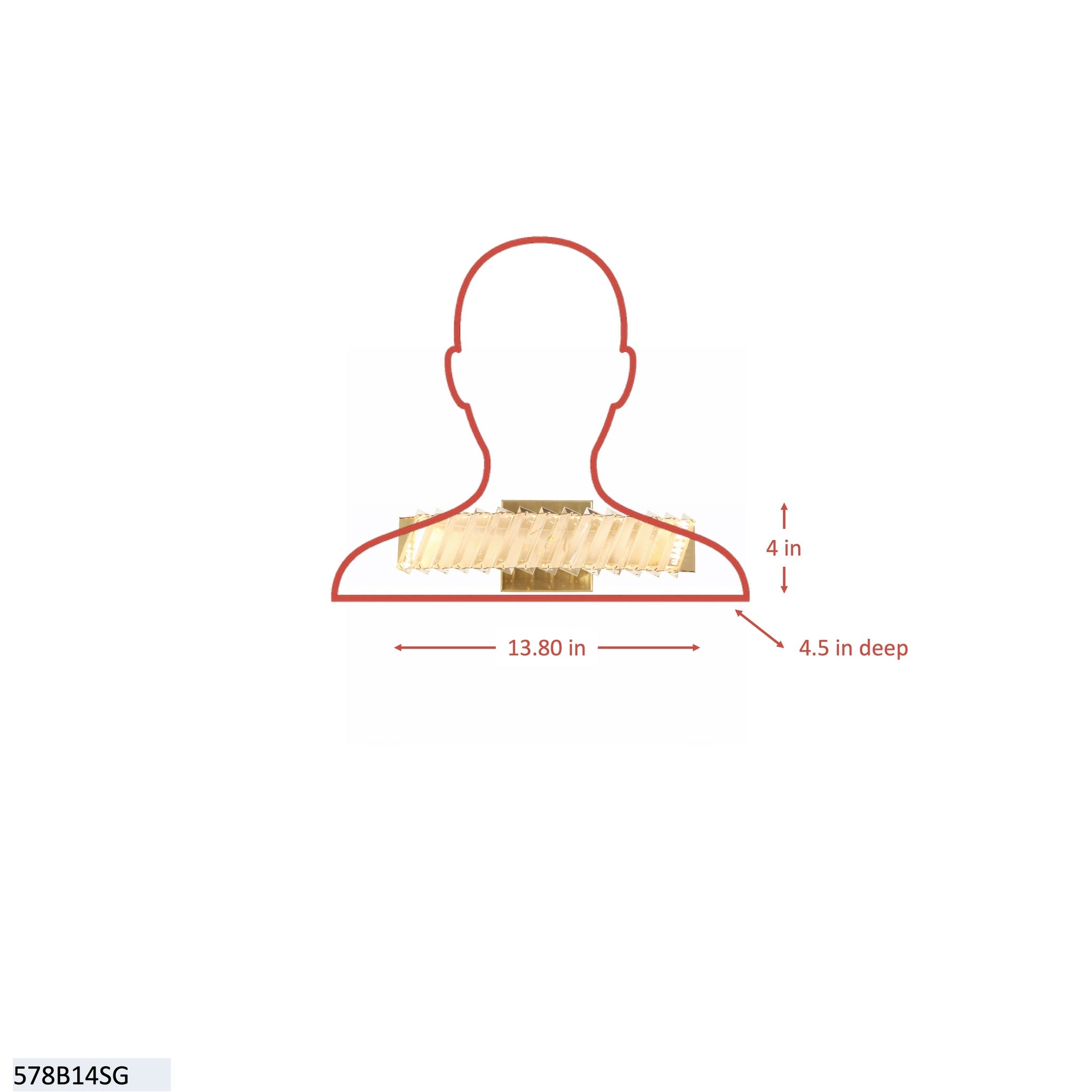 Golden Ratio 14 in LED Crystal Bath / Vanity / Wall Sconce