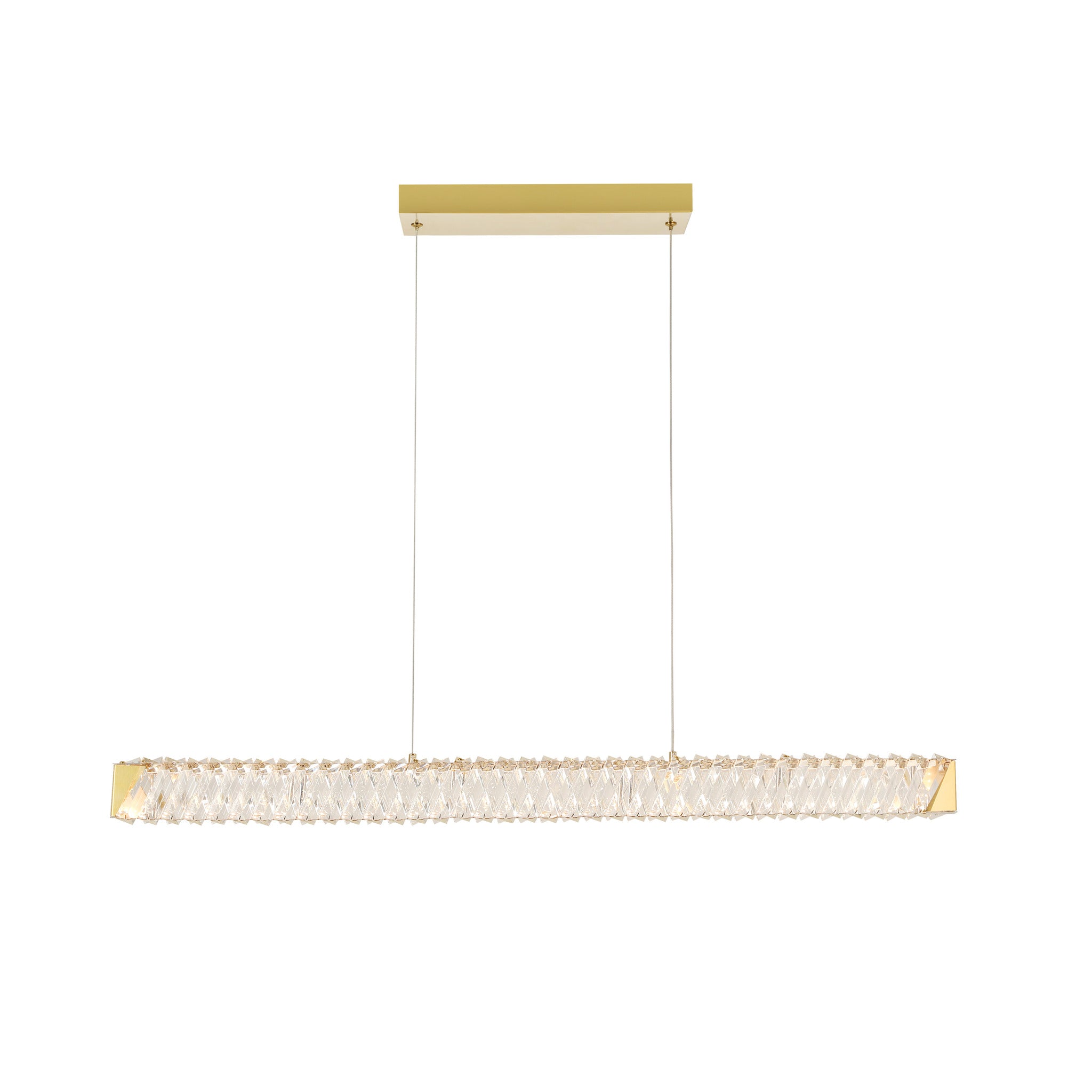 Golden Ratio 37 in LED Crystal Linear Pendant