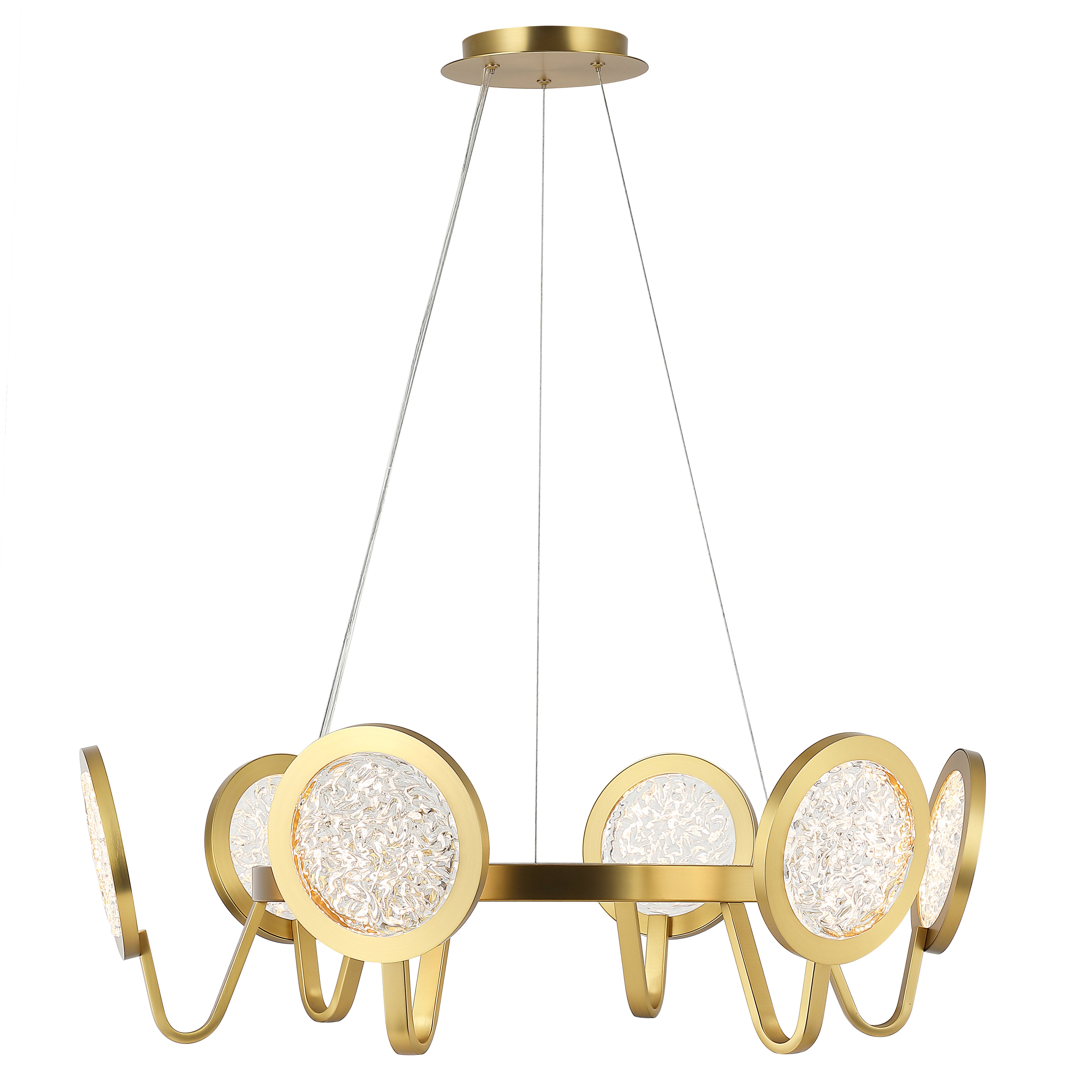 Sherlock 6 Light Pendant - Satin Brass