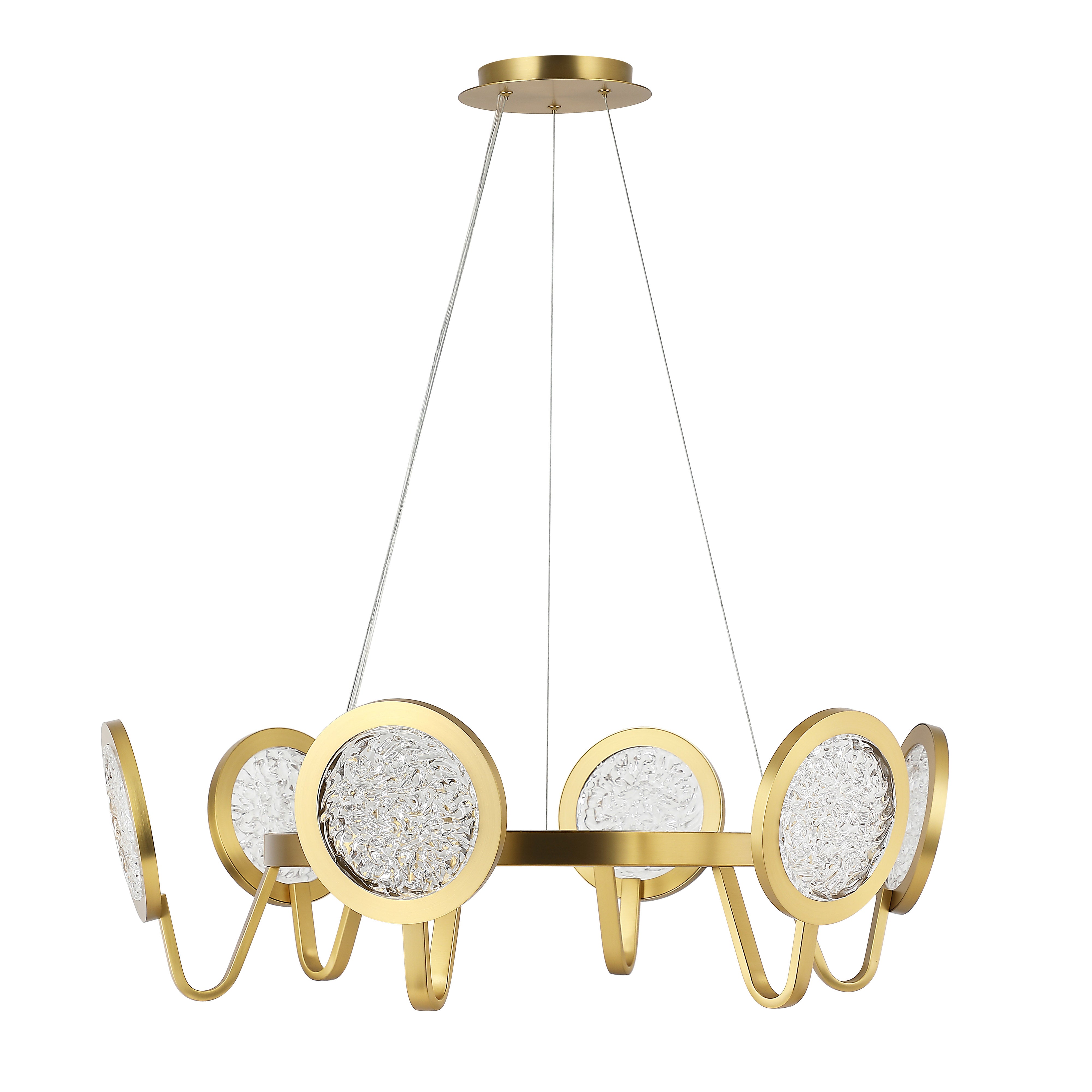 Sherlock 6 Light Pendant - Satin Brass