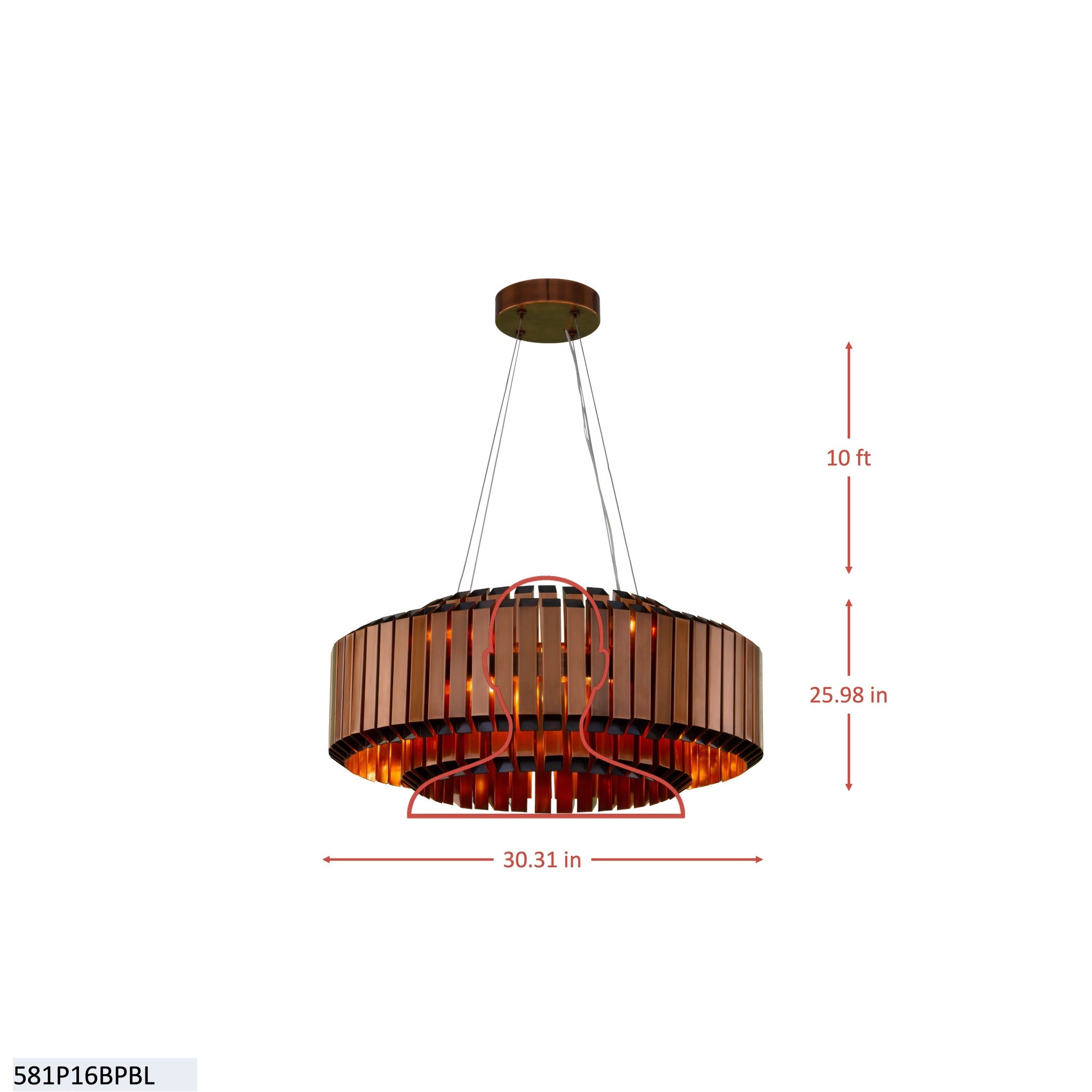 Mod Squad 16 Light Dimmable Dining Round Pendant