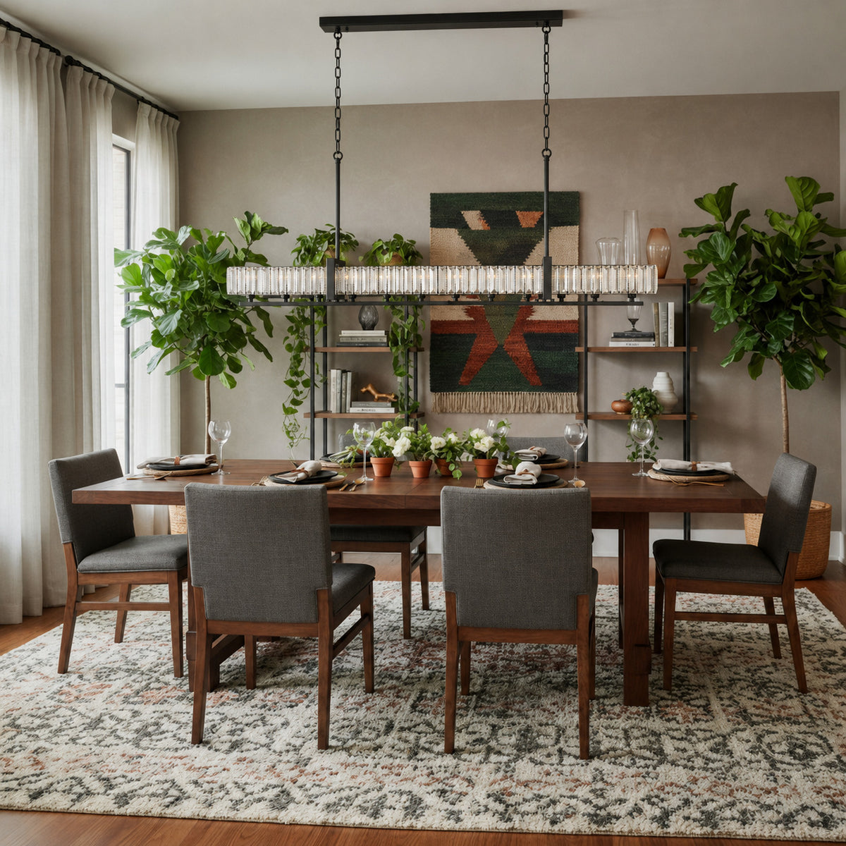 Framework 12 Light Dimmable Linear Pendant
