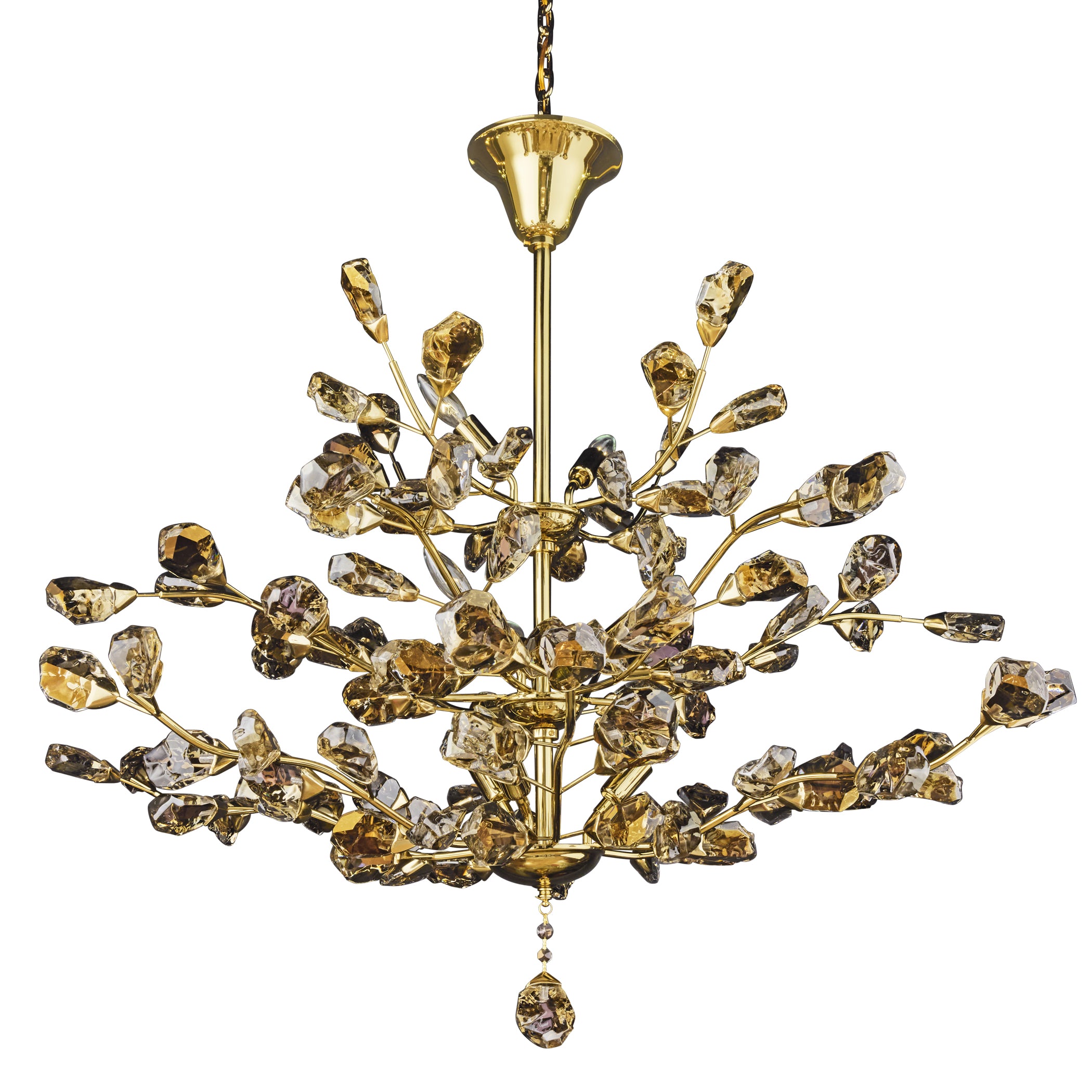 Golden Thicket 9 Light Dimmable Pendant - Polished Gold