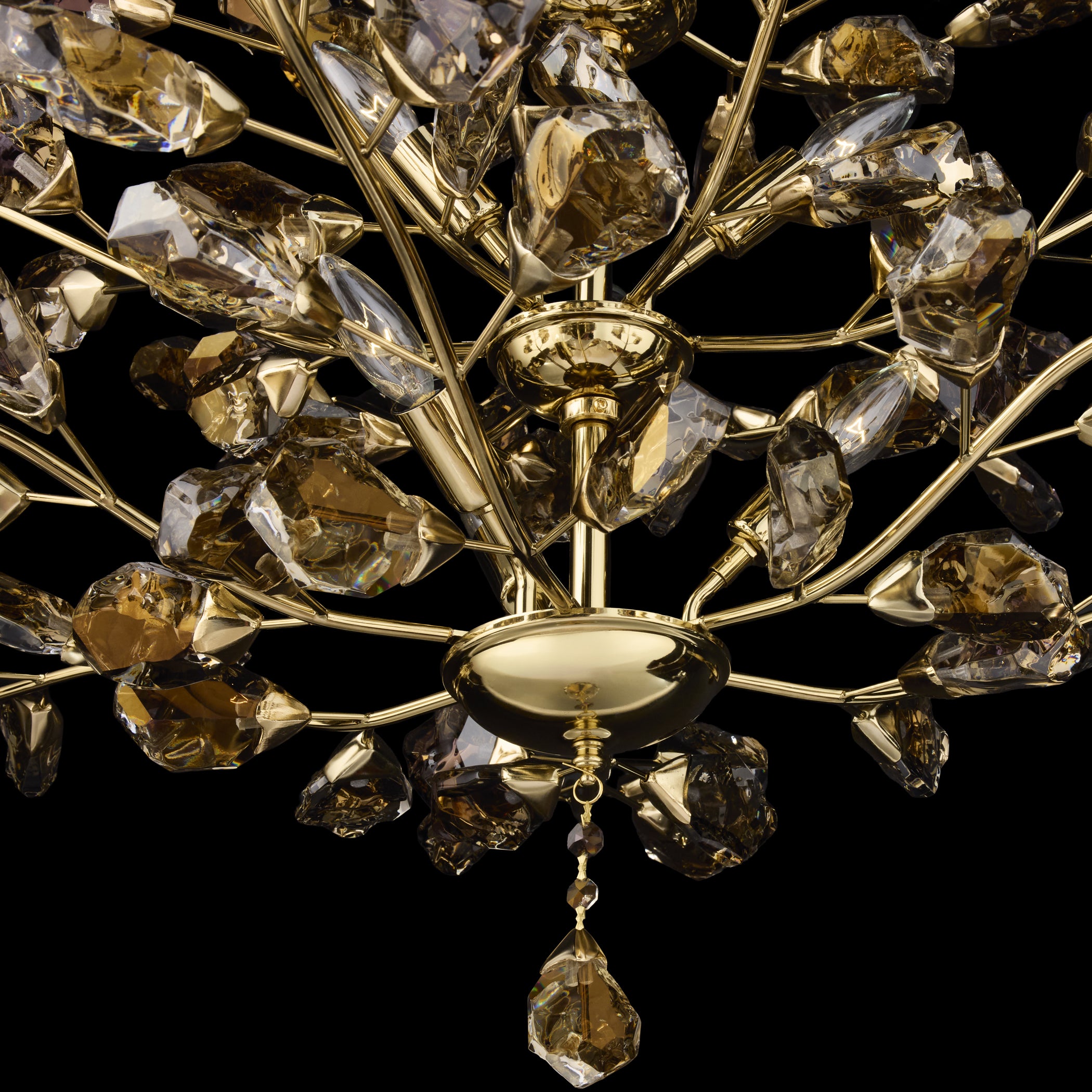 Golden Thicket 9 Light Dimmable Pendant - Polished Gold