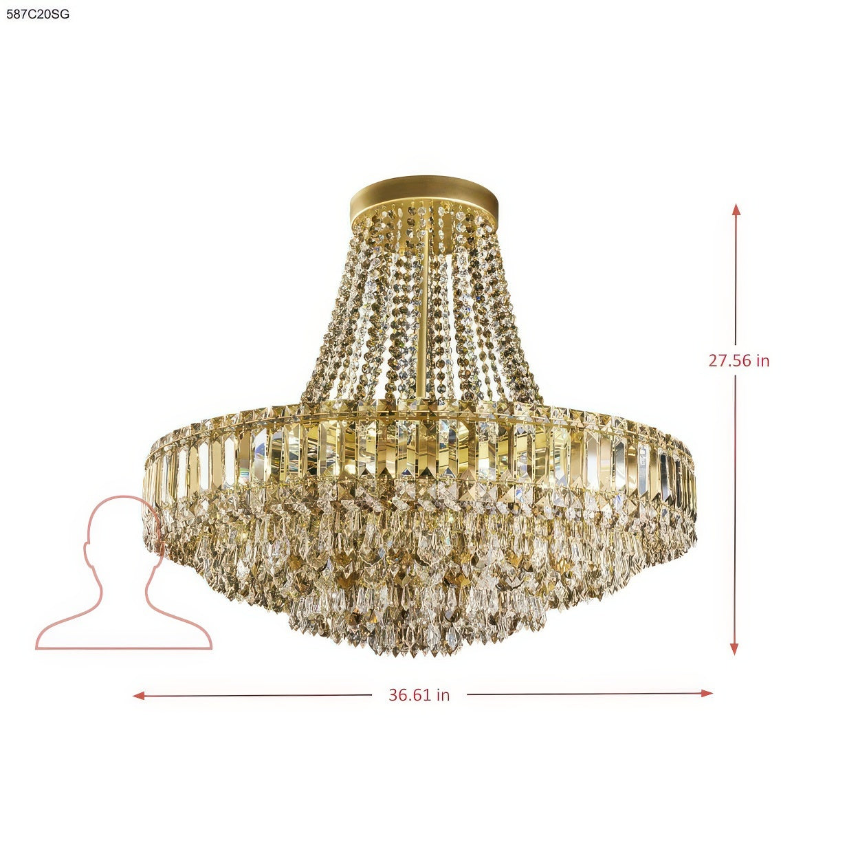 Ain't She Grand 20 Light Chandelier