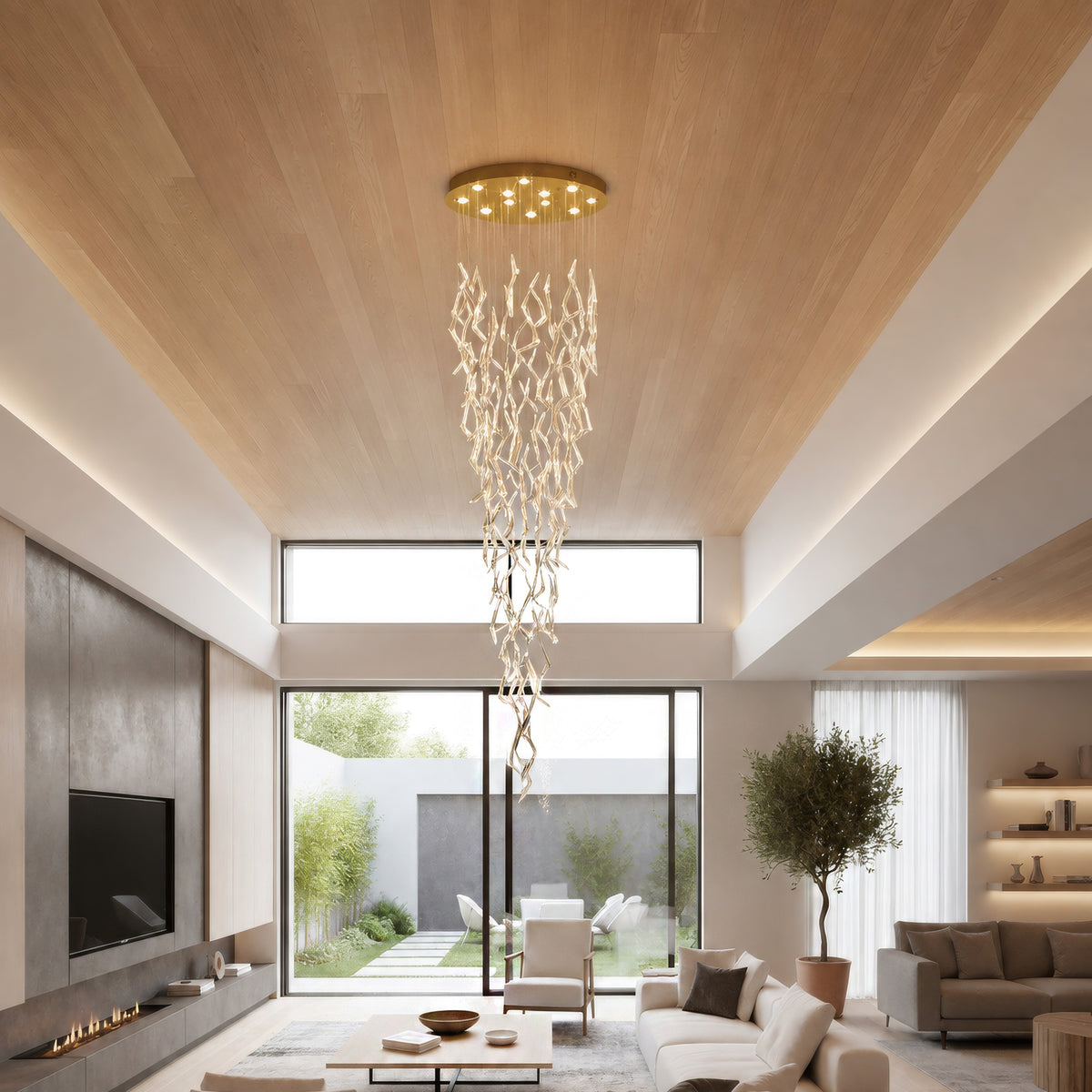 Downpour 12 Light Dimmable Pendant