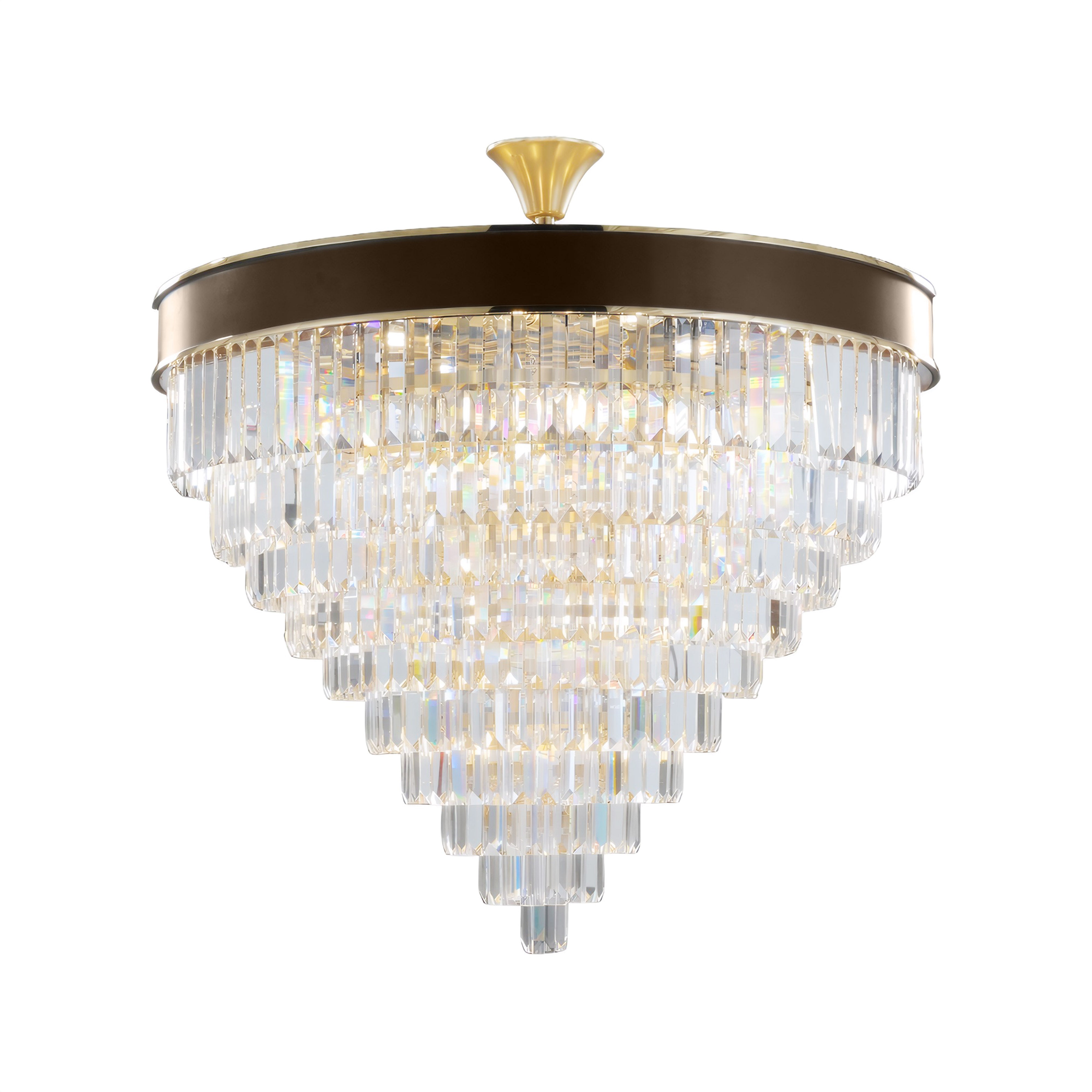 Strata 25 Light Dimmable Pendant Chandelier - Urban Bronze/Soft Gold/Polished Gold