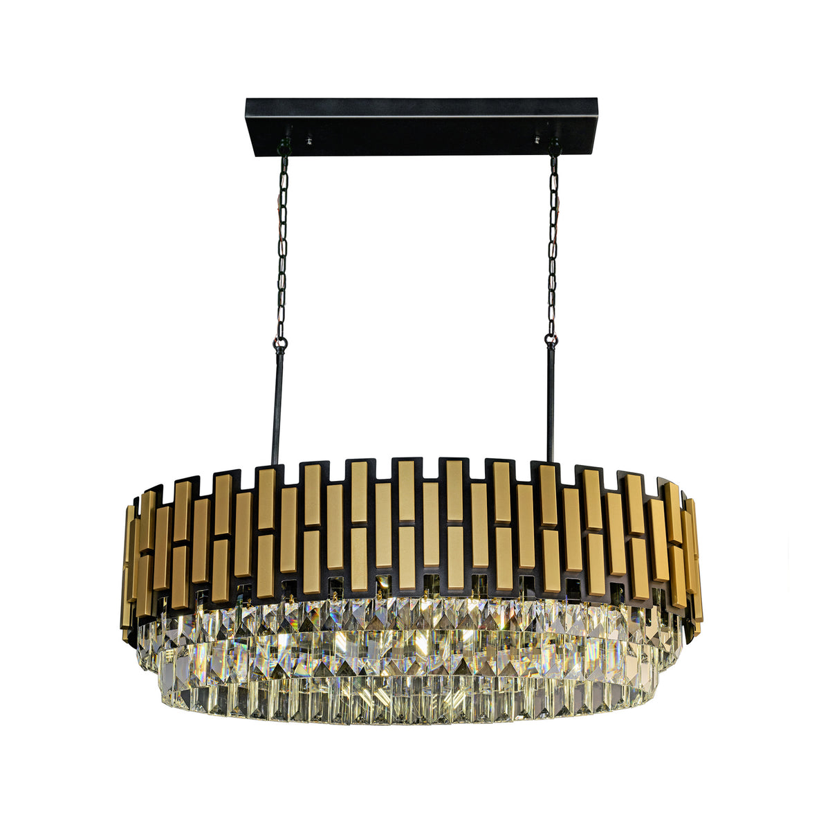 Black Tie 10 Light Dimmable Linear Pendant