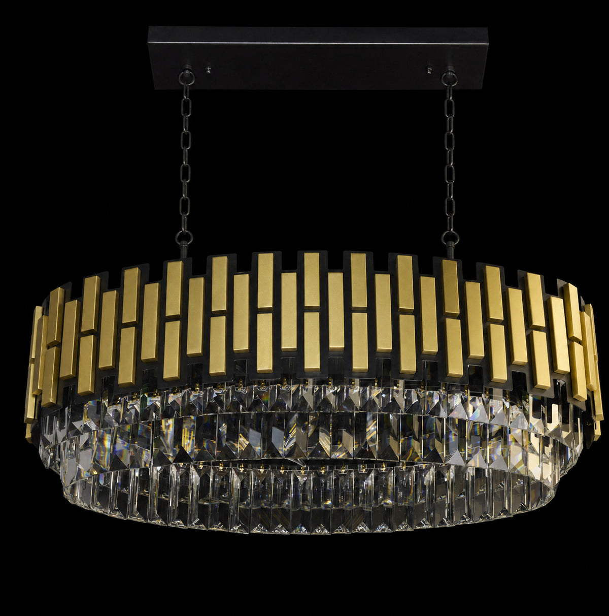 Black Tie 10 Light Dimmable Linear Pendant