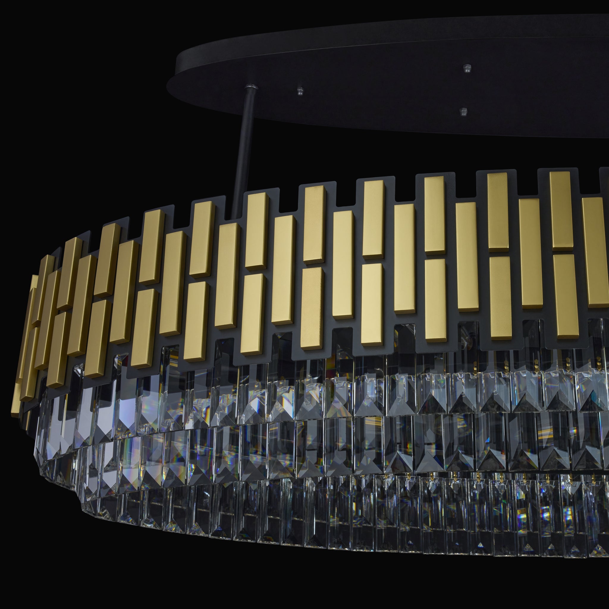 Black Tie 16 Light Dimmable Linear Pendant
