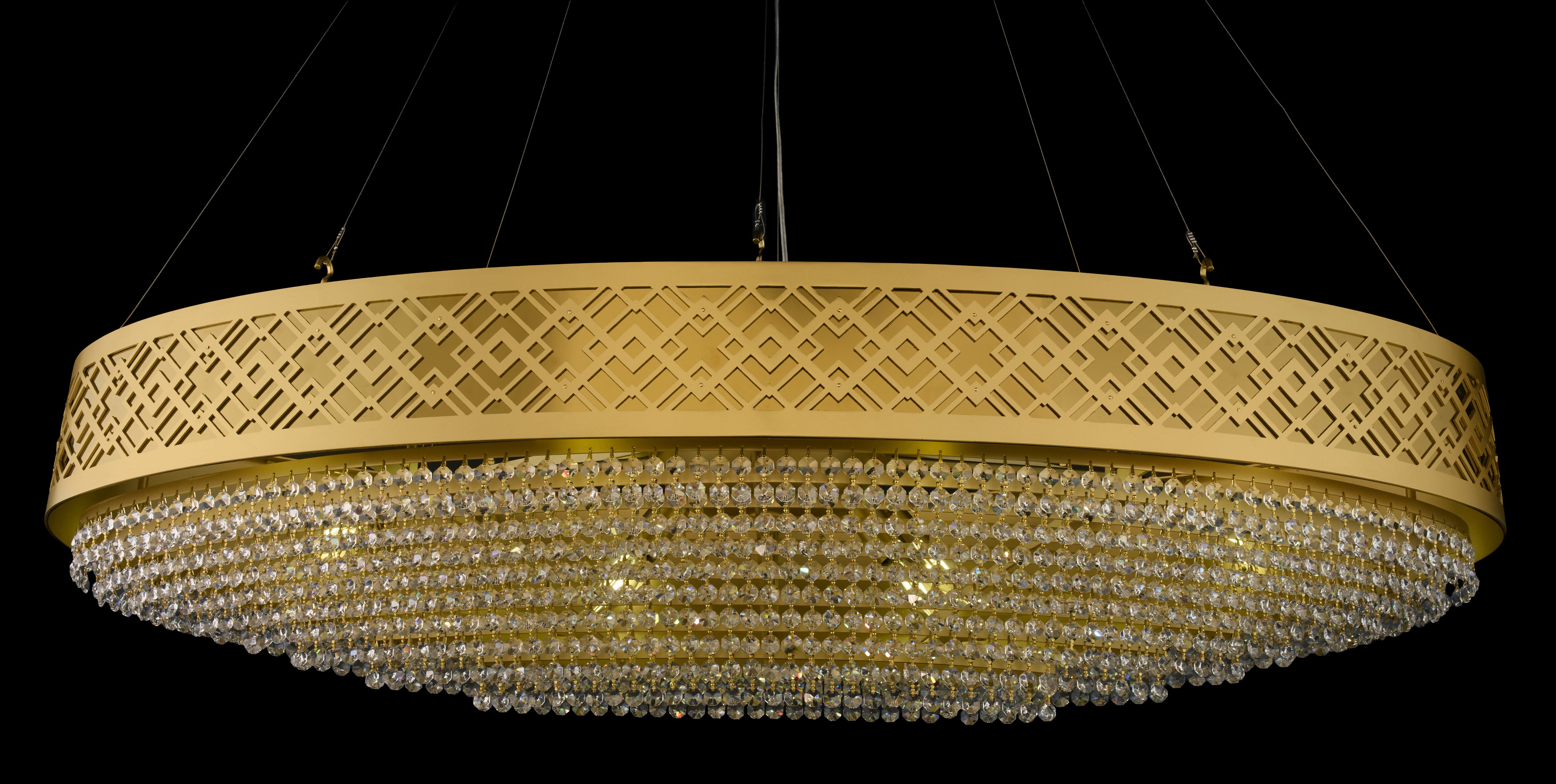 Gilded Stage 10 Light Dimmable Linear Pendant