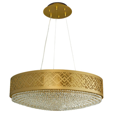 Gilded Stage 12 Light Dimmable Pendant Chandelier
