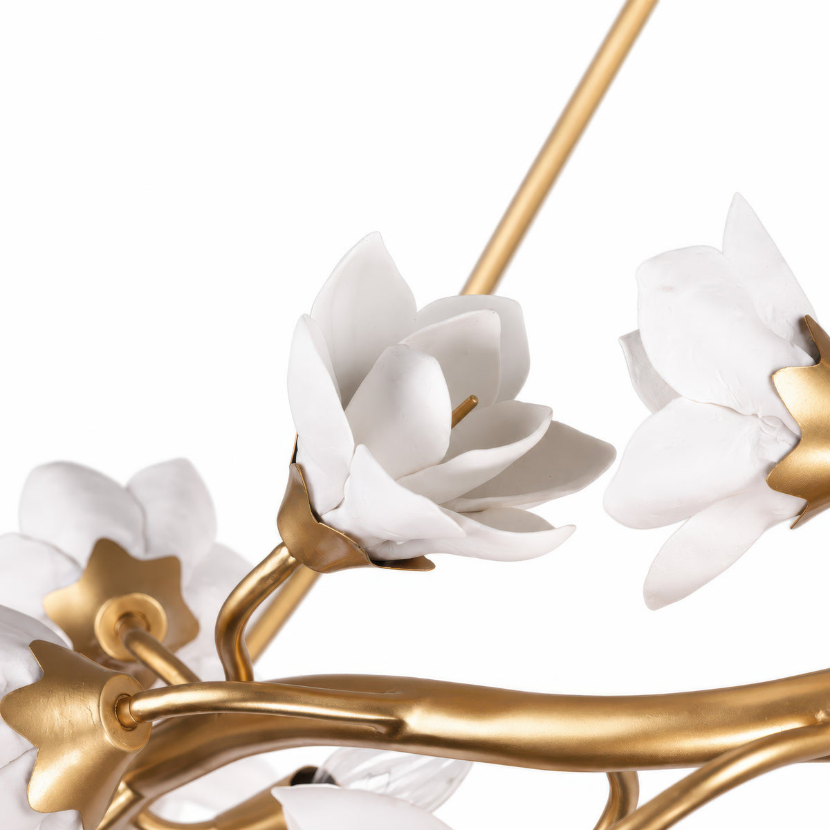 Petal to the Metal 6 Light Chandelier - French Gold