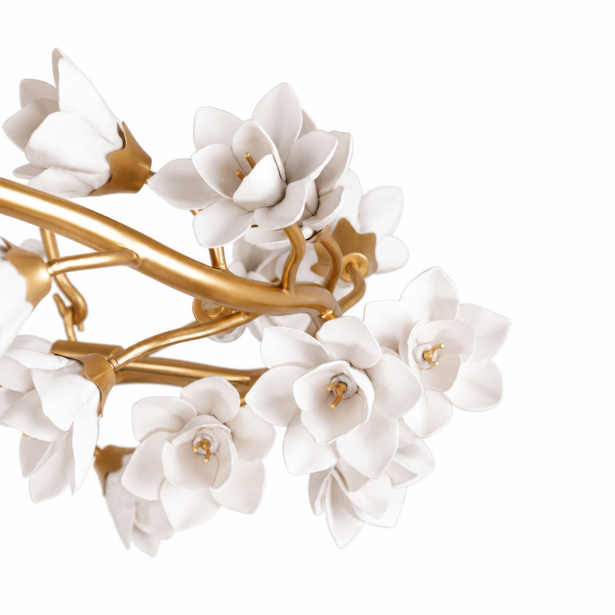 Petal to the Metal 6 Light Chandelier - French Gold