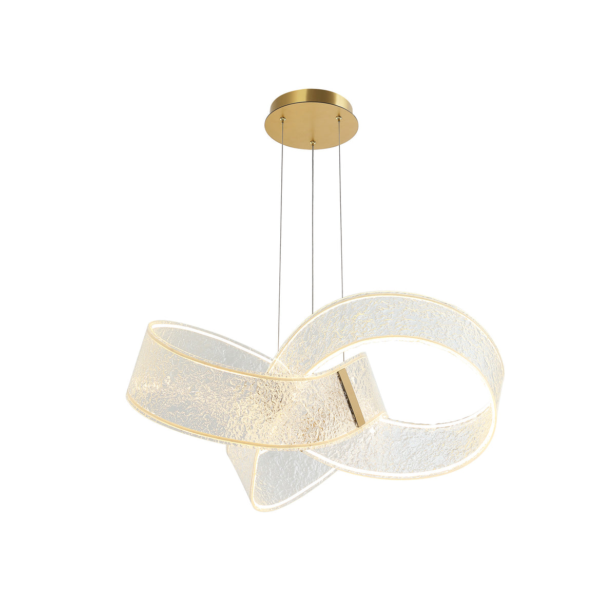 Glowstream 32" LED Chandelier - Brushed Gold