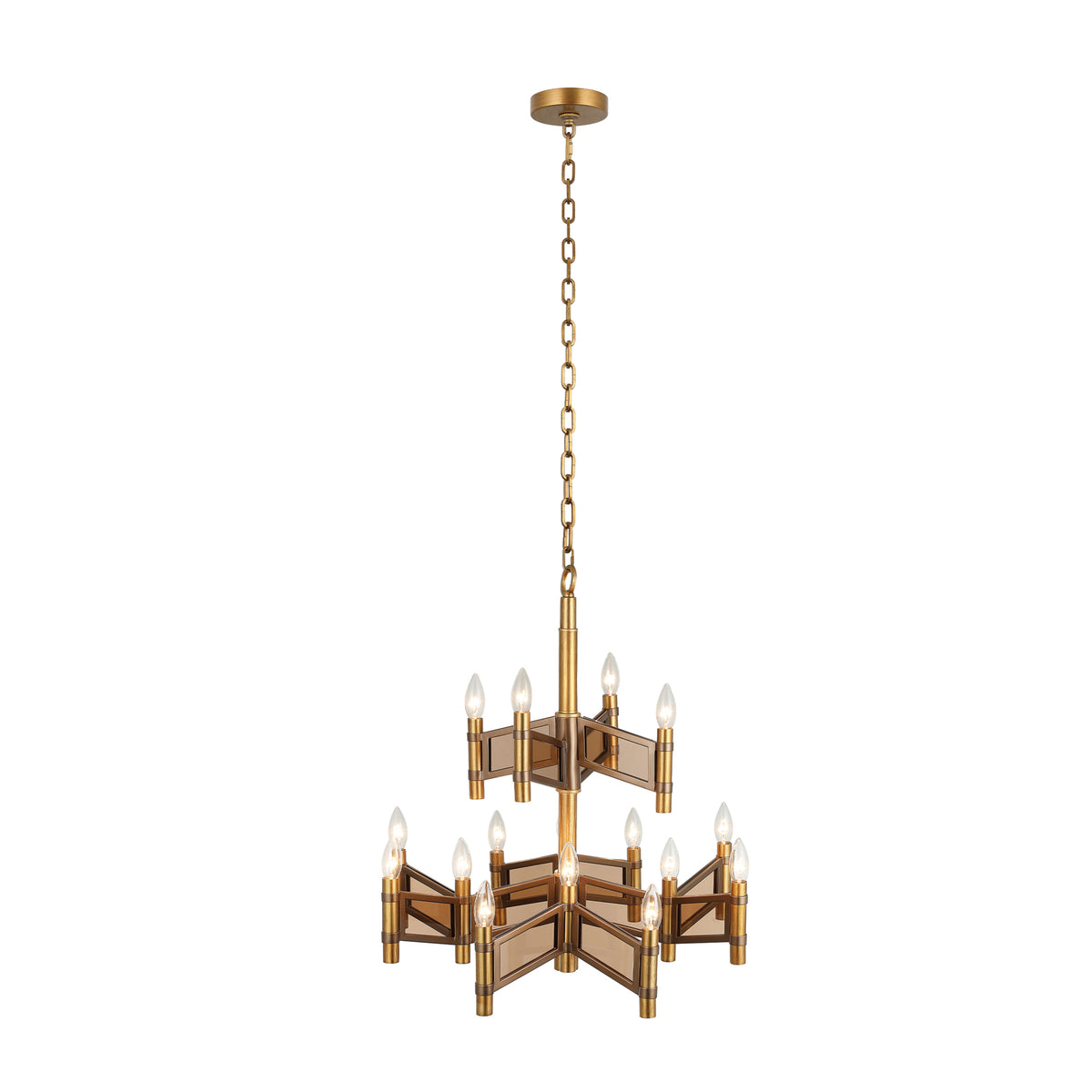Geography 16 Light Chandelier - Brontourage and Mocha Mood