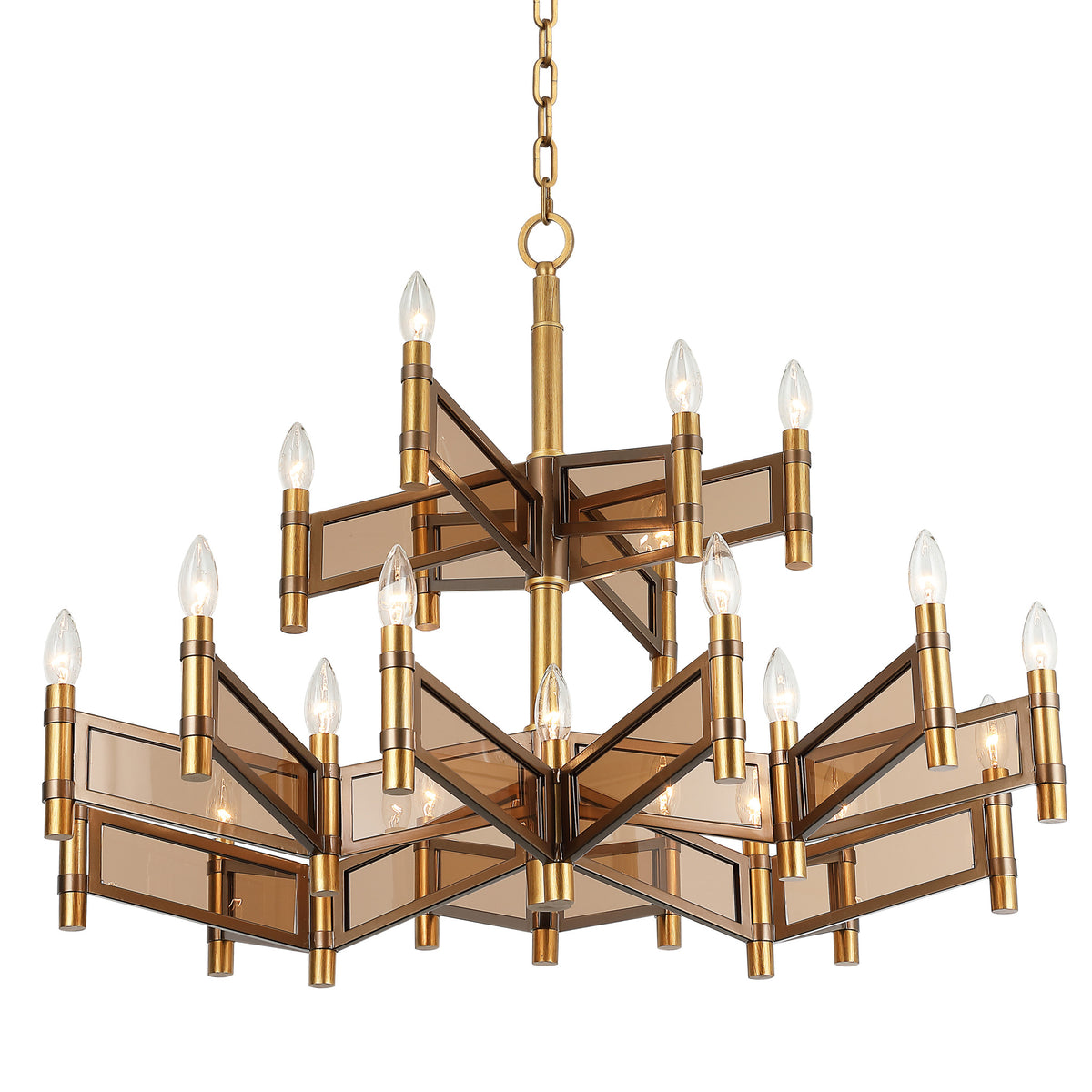 Geography 24 Light Chandelier - Brontourage and Mocha Mood