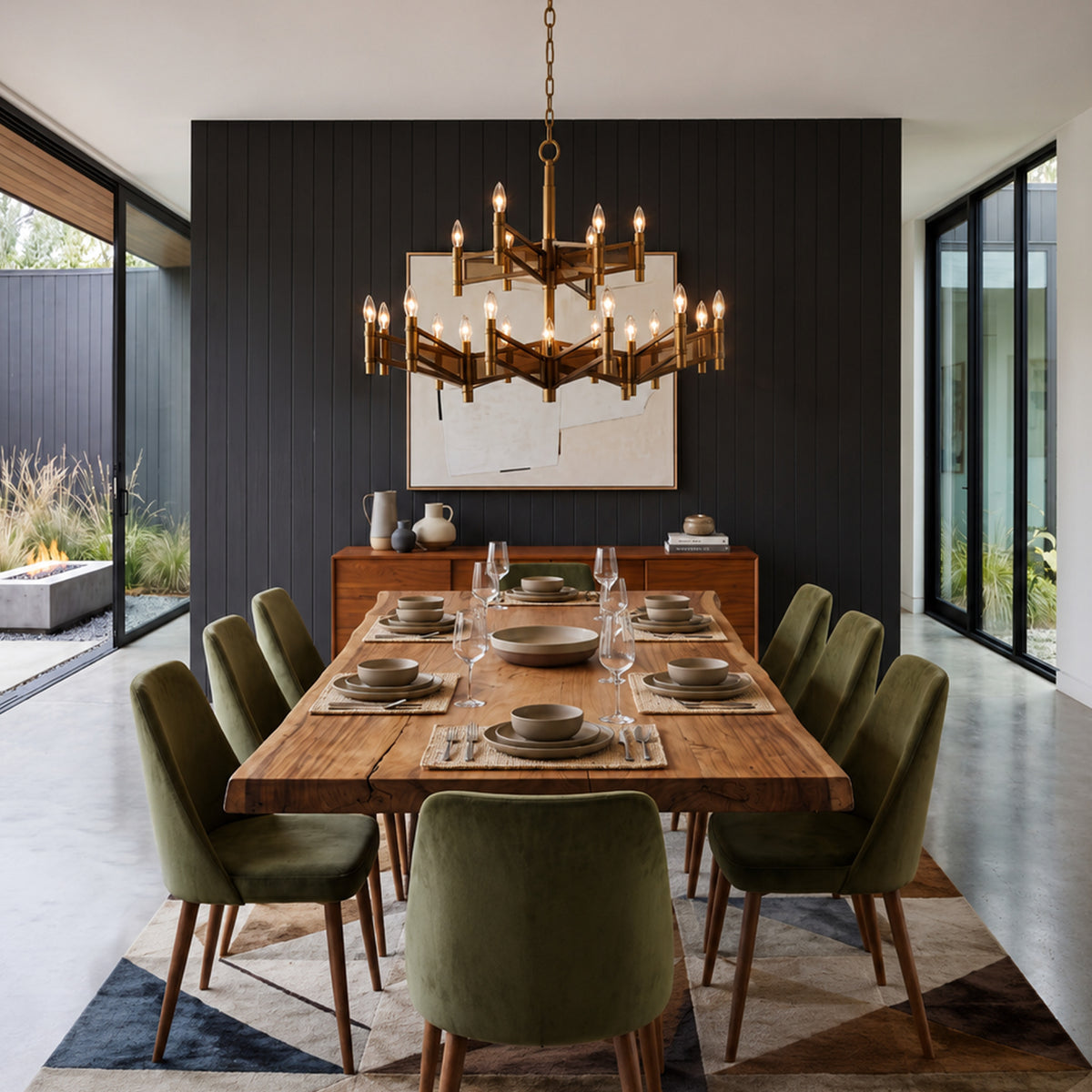 Geography 24 Light Chandelier - Brontourage and Mocha Mood
