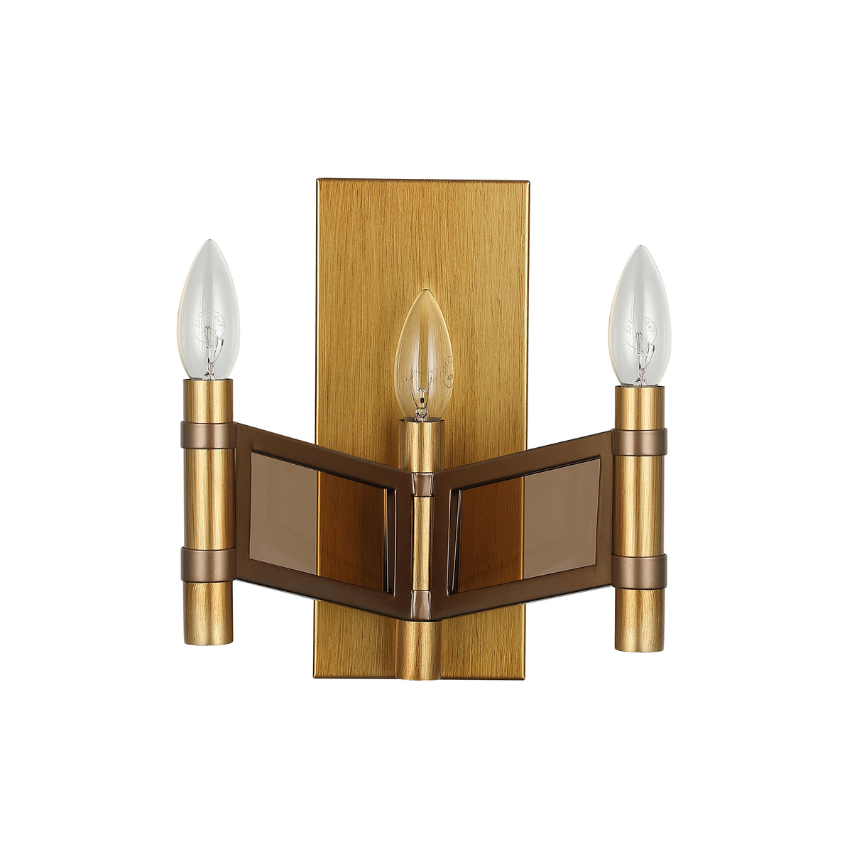 Geography 3 Light Wall Sconce - Brontourage and Mocha Mood