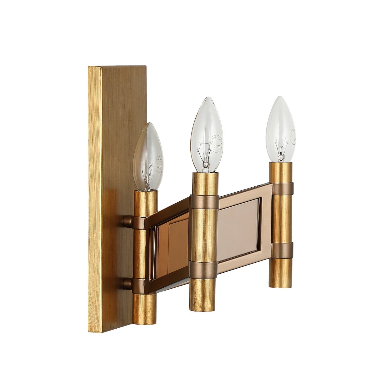 Geography 3 Light Wall Sconce - Brontourage and Mocha Mood