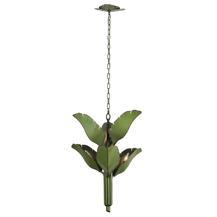 Banana Leaf 901C06 6-Light Chandelier - Banana Leaf