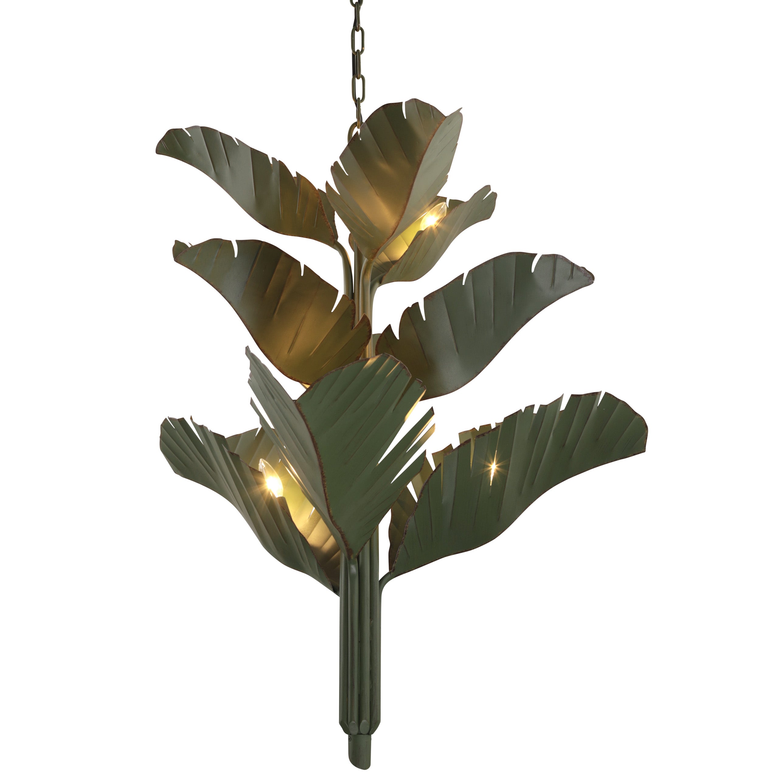 Banana Leaf 9-Light Chandelier - Banana Leaf