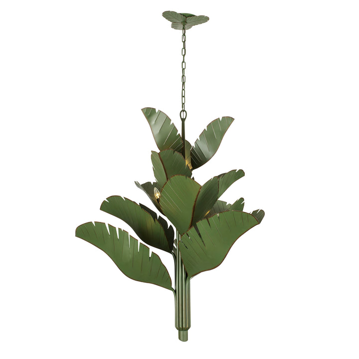 Banana Leaf 901C12 12-Light Chandelier - Banana Leaf