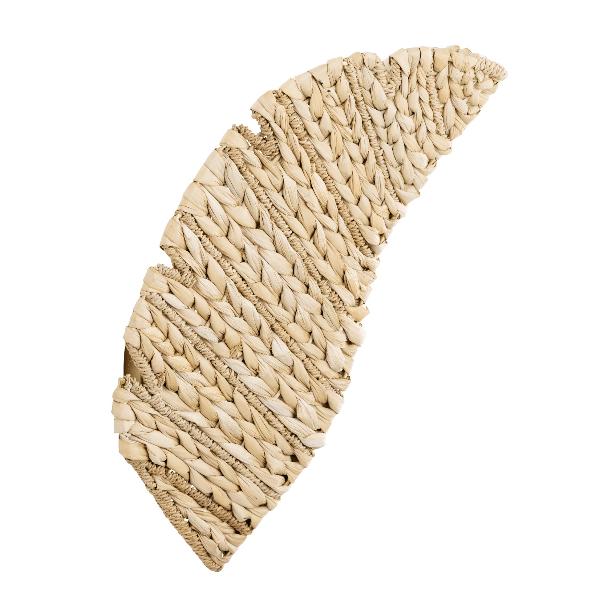 Banana Leaf 2 Light Sconce - French Gold/Natural Seagrass