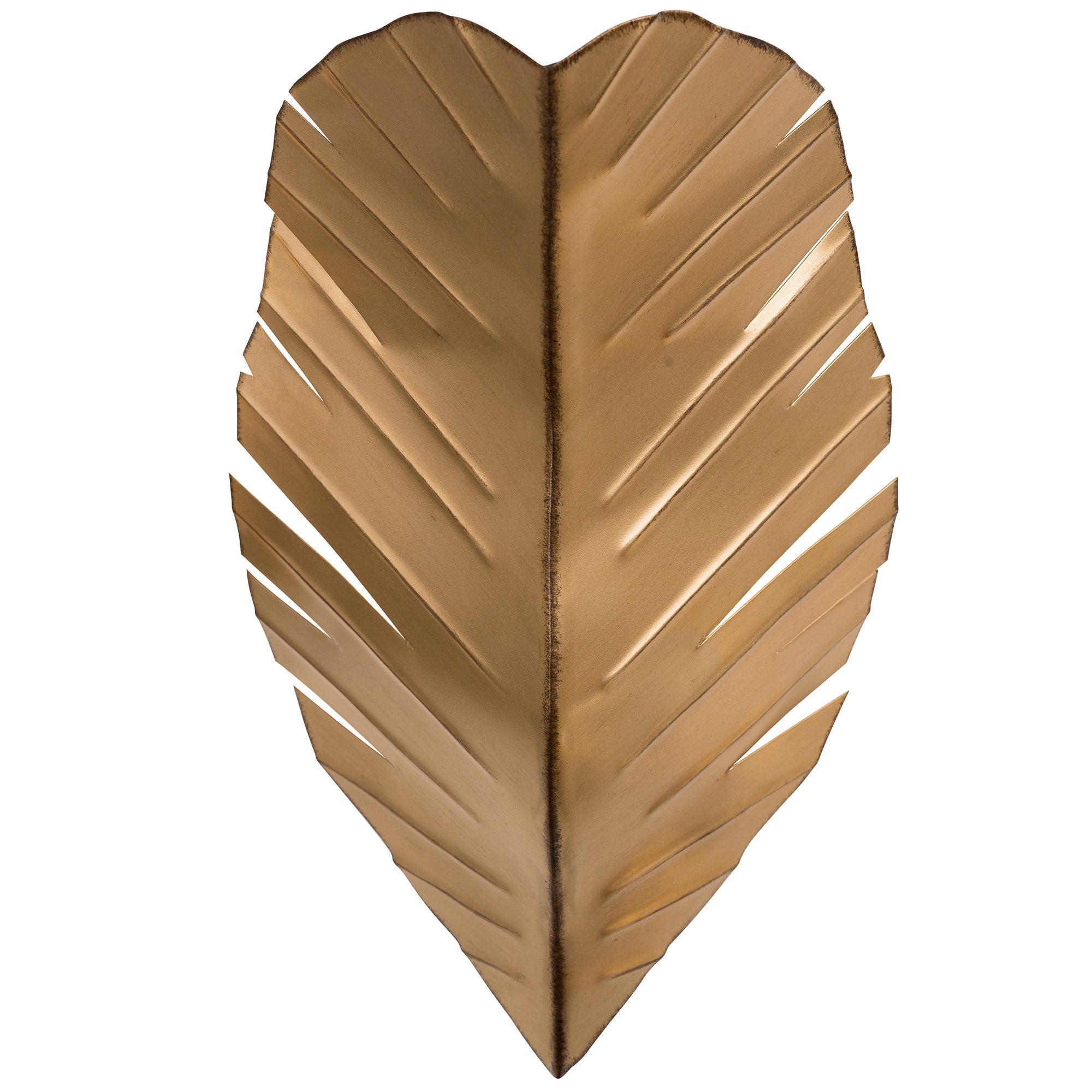 Banana Leaf 2 Light Sconce - Gold w/Dark Edging