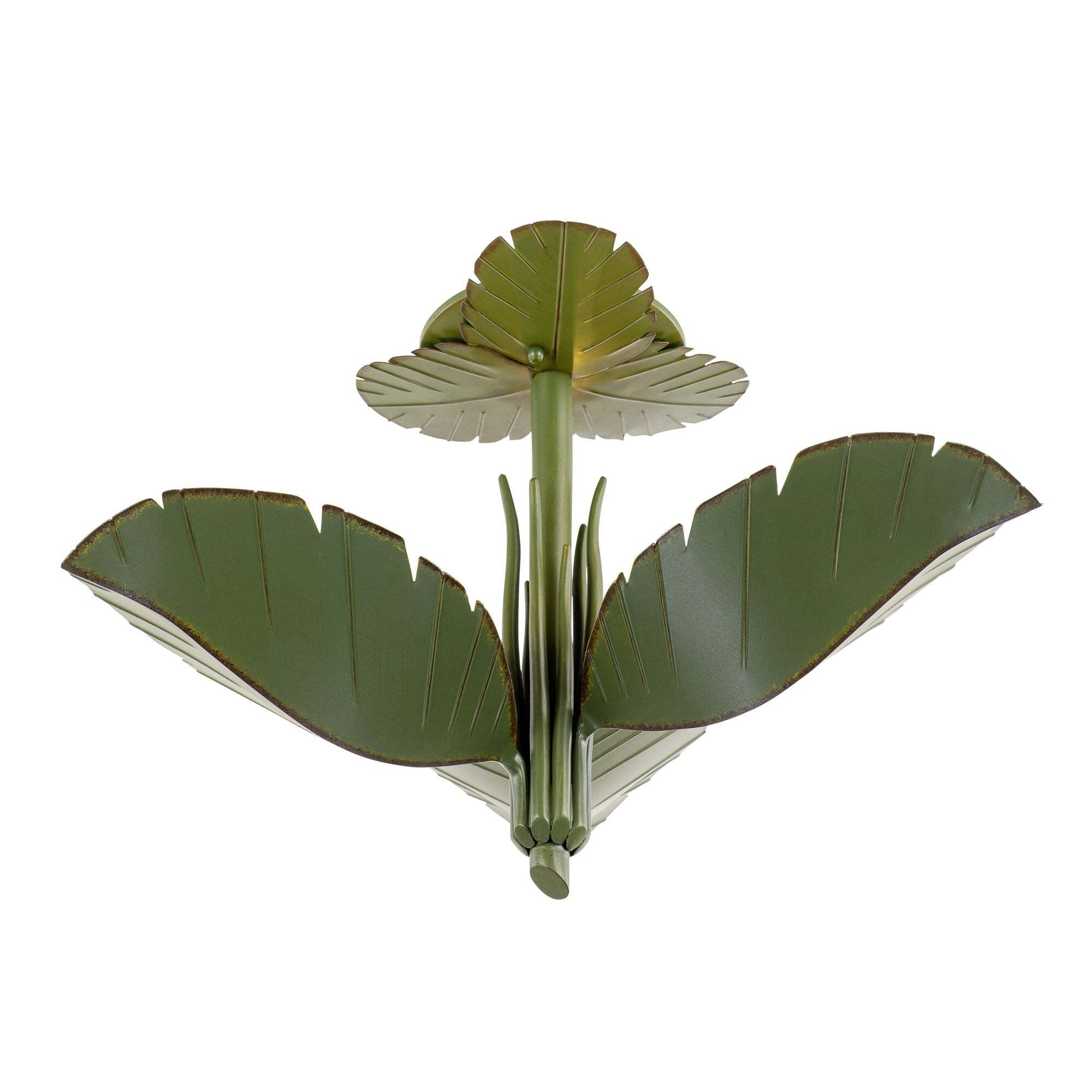 Banana Leaf 3 Light Semi-Flush - Banana Leaf
