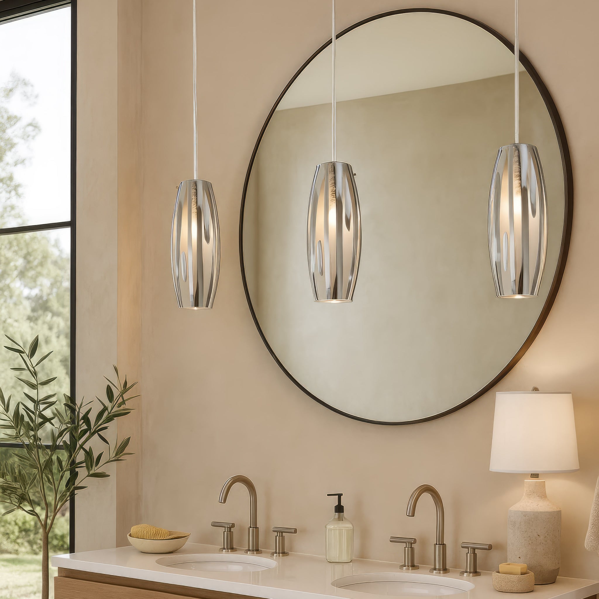 Chroman Empire 1 Light Mini Pendant - Chrome