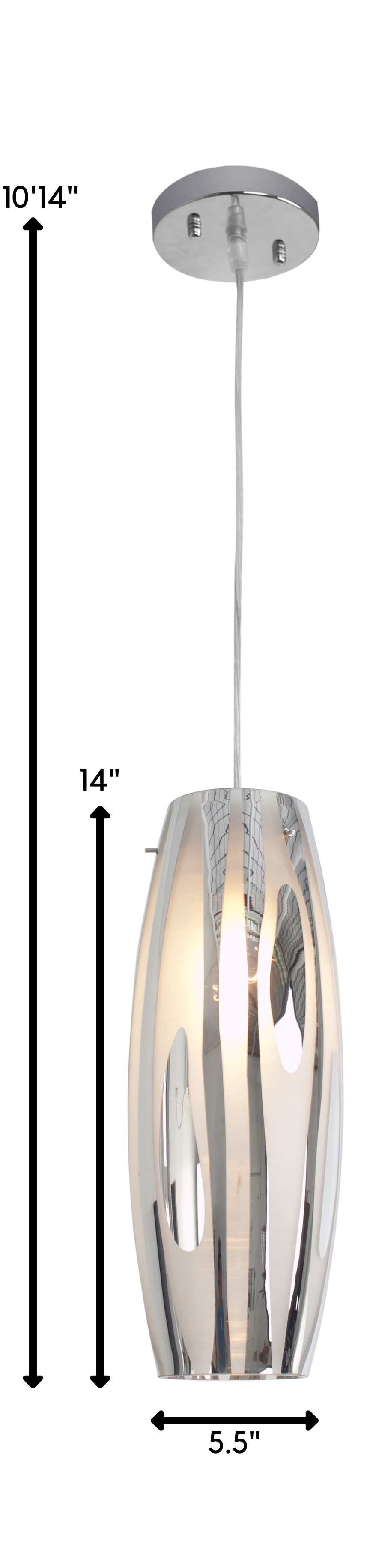 Chroman Empire AC1070 1-Light Mini Pendant - Chrome