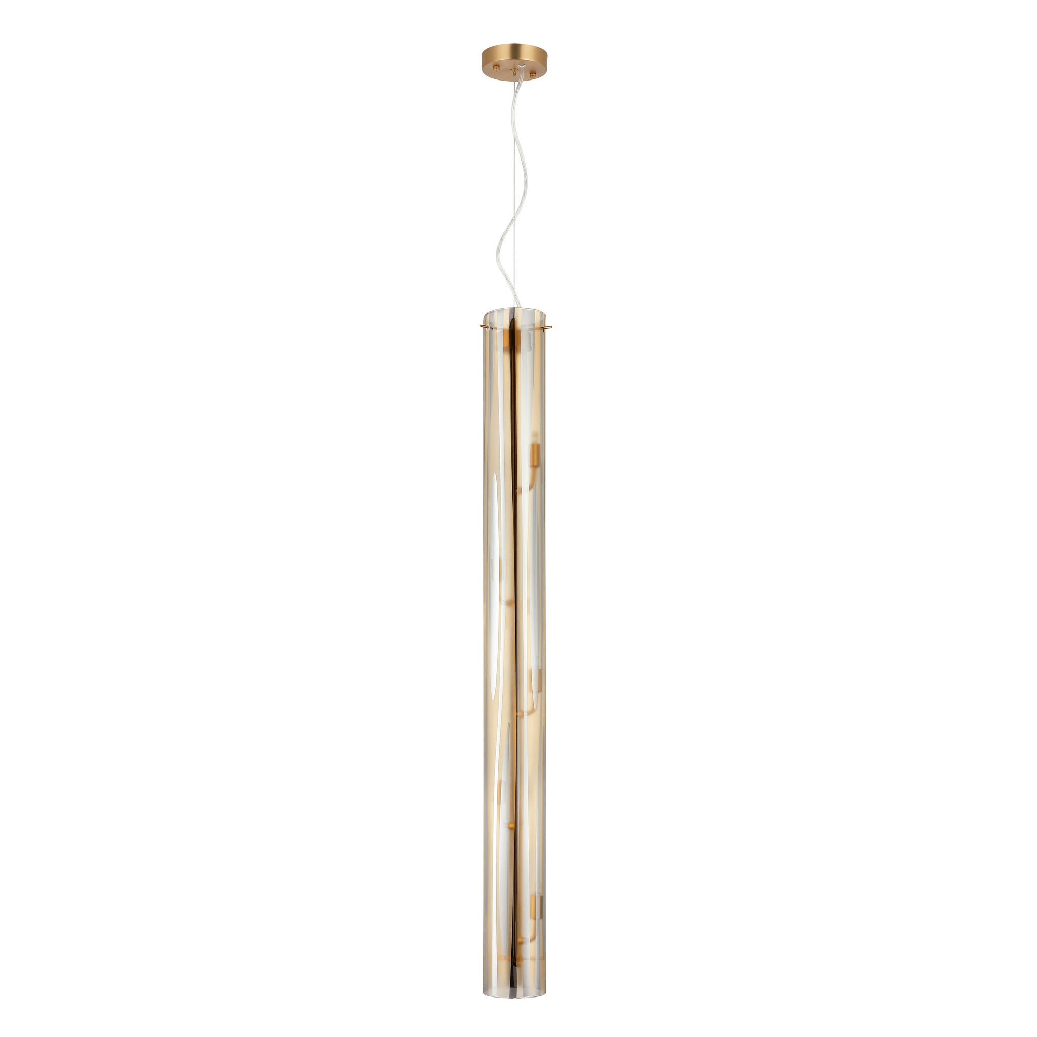 Chroman Empire 5 Light Tall Cylinder Pendant - Gold