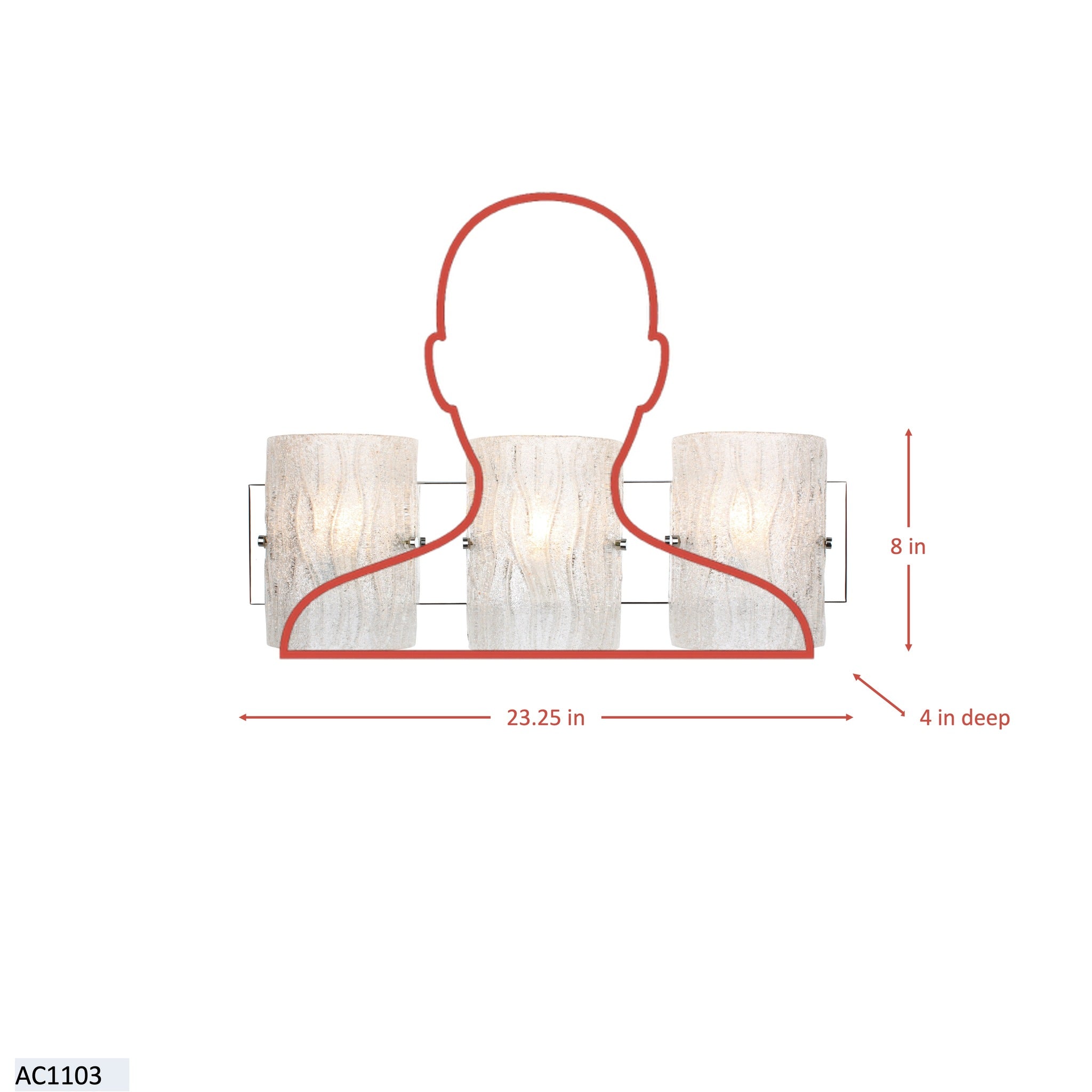 Brilliance 3 Light Bath - Chrome