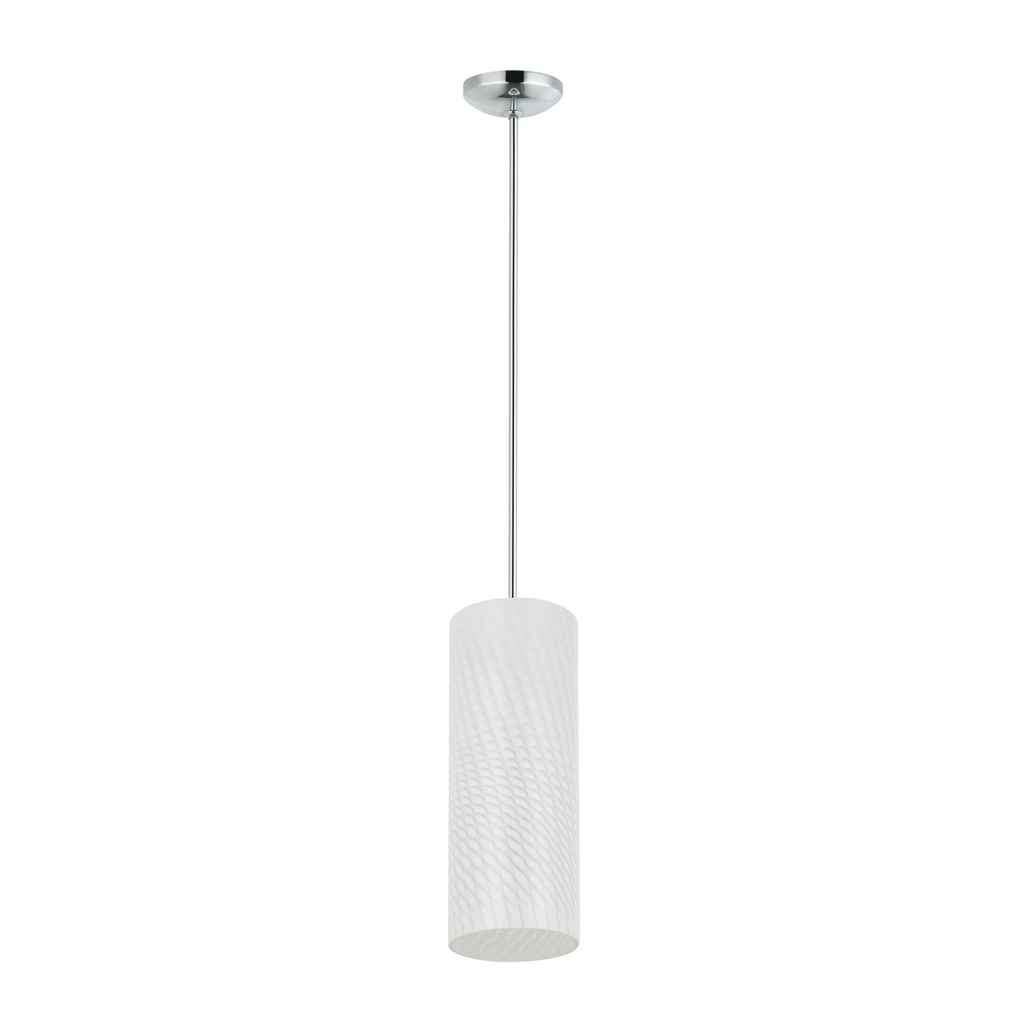 Swirled 1 Light Mini Pendant - Chrome