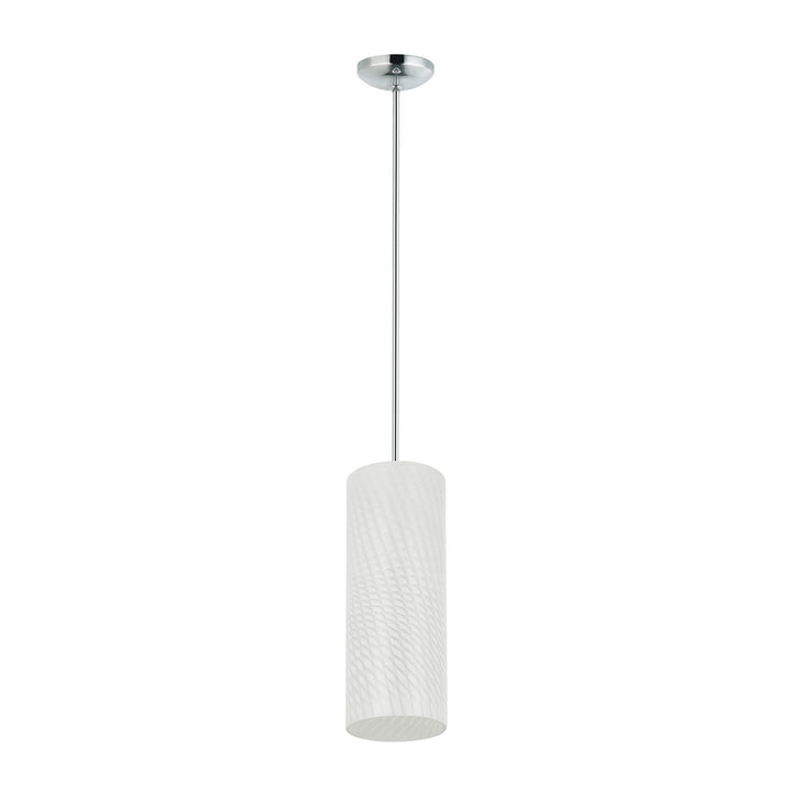 Swirled AC1691 1-Lt Mini Pendant Light - Chrome