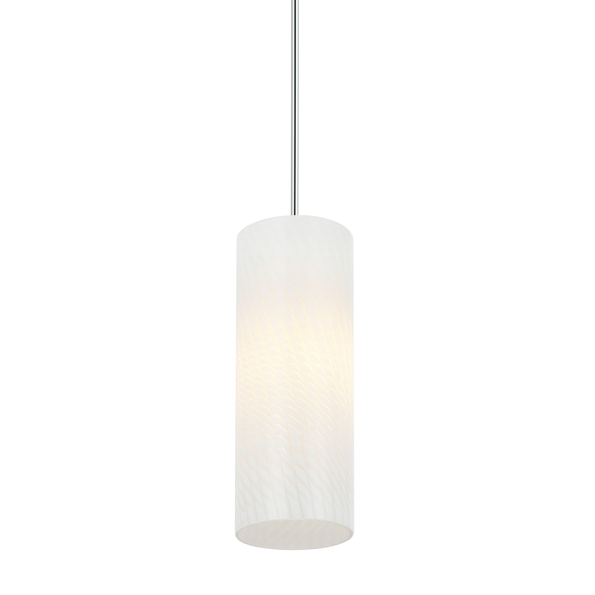 Swirled 1-Light Mini Pendant - Chrome