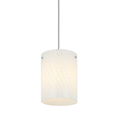 Swirled 1 Light Pendant - Chrome