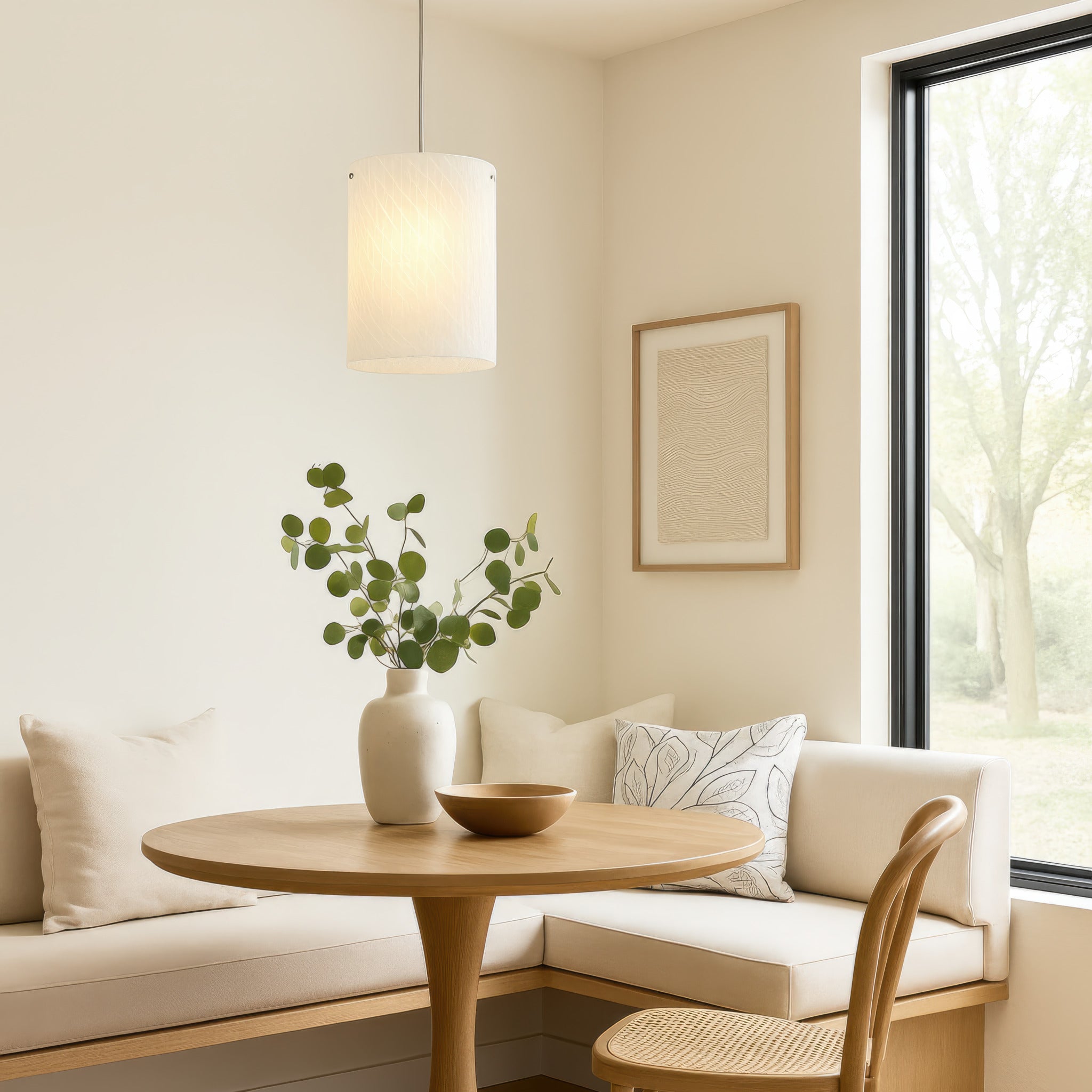 Swirled 1-Light Pendant - Chrome