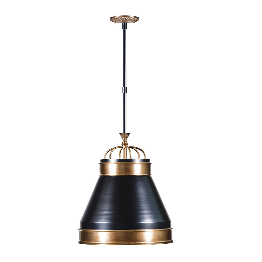 Savarin 549P01MBLKBRZ 1-Lt Medium Pendant - Heritage Black/Heritage Bronze