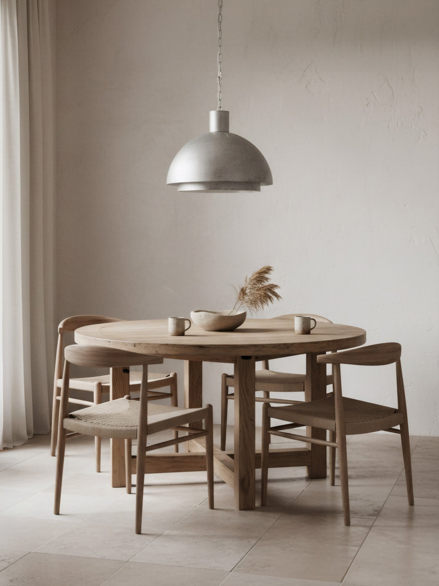 Birchton Weathered Galvanized Large Farmhouse Pendant
