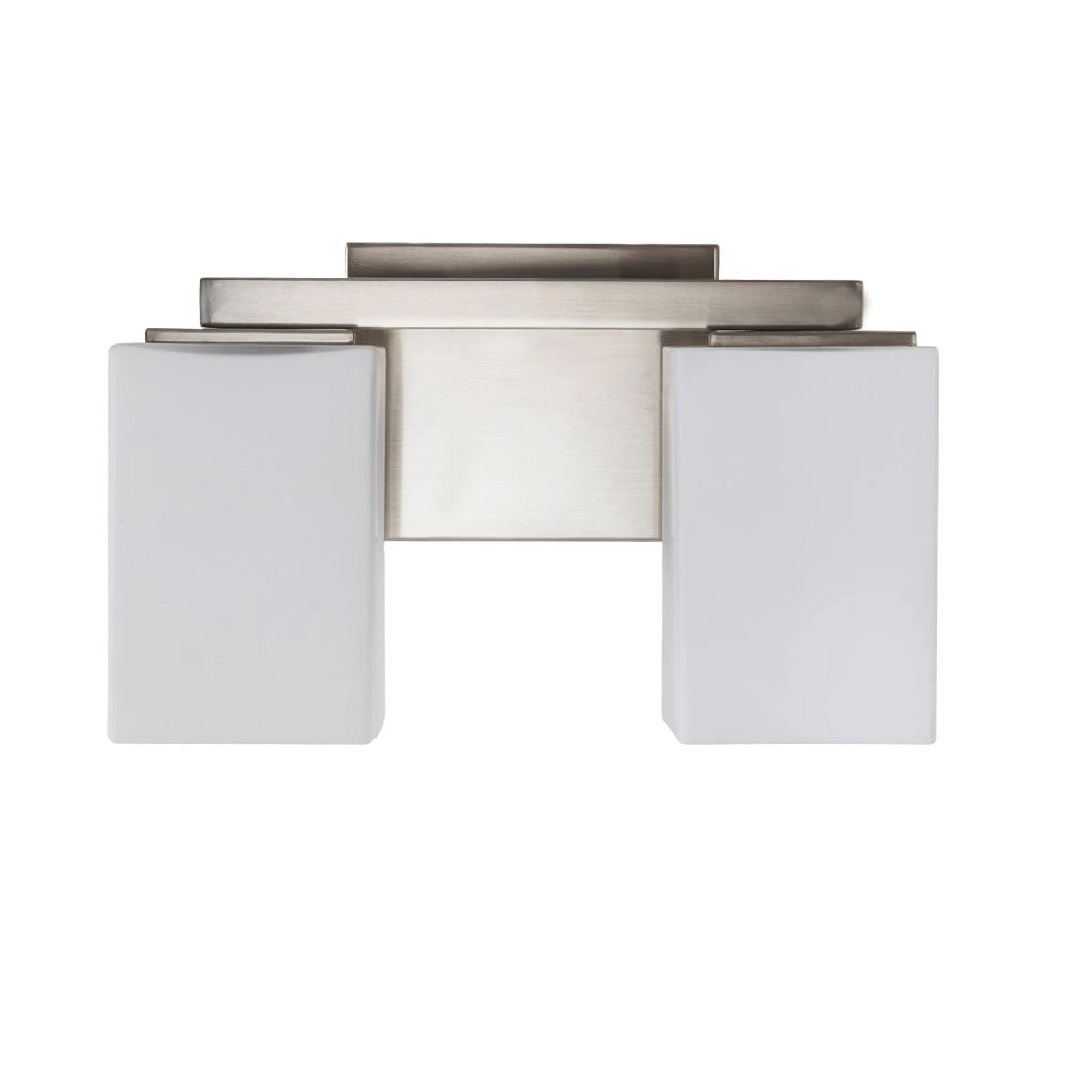 Capri On Trend Brushed Nickel Two Light Bath Vanity