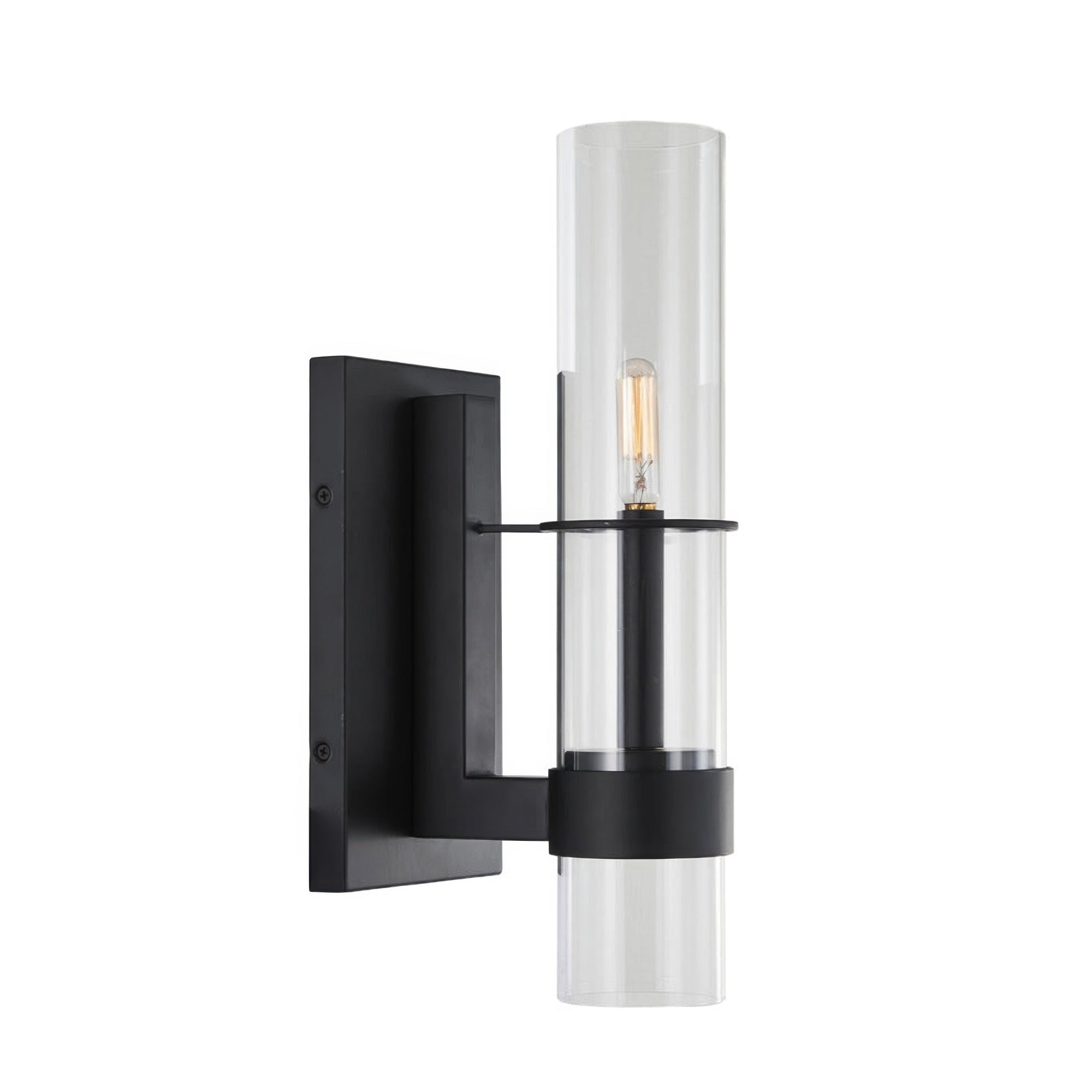 Cardiff Architectural Matte Black Wall Sconce