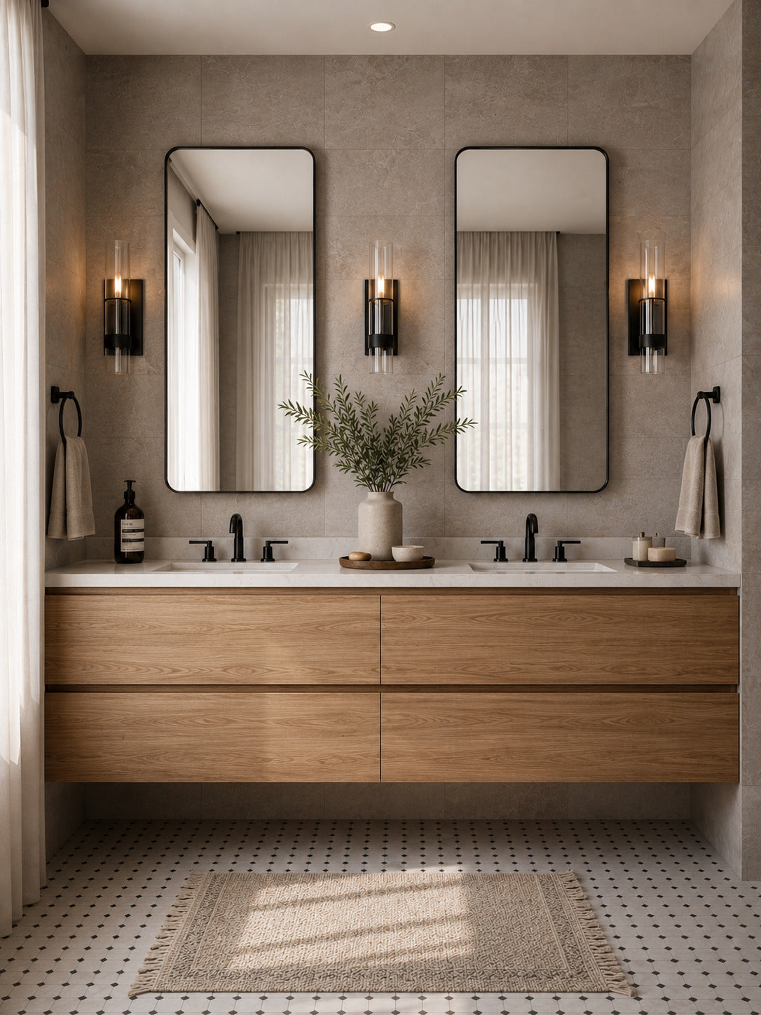Cardiff Architectural Matte Black Wall Sconce