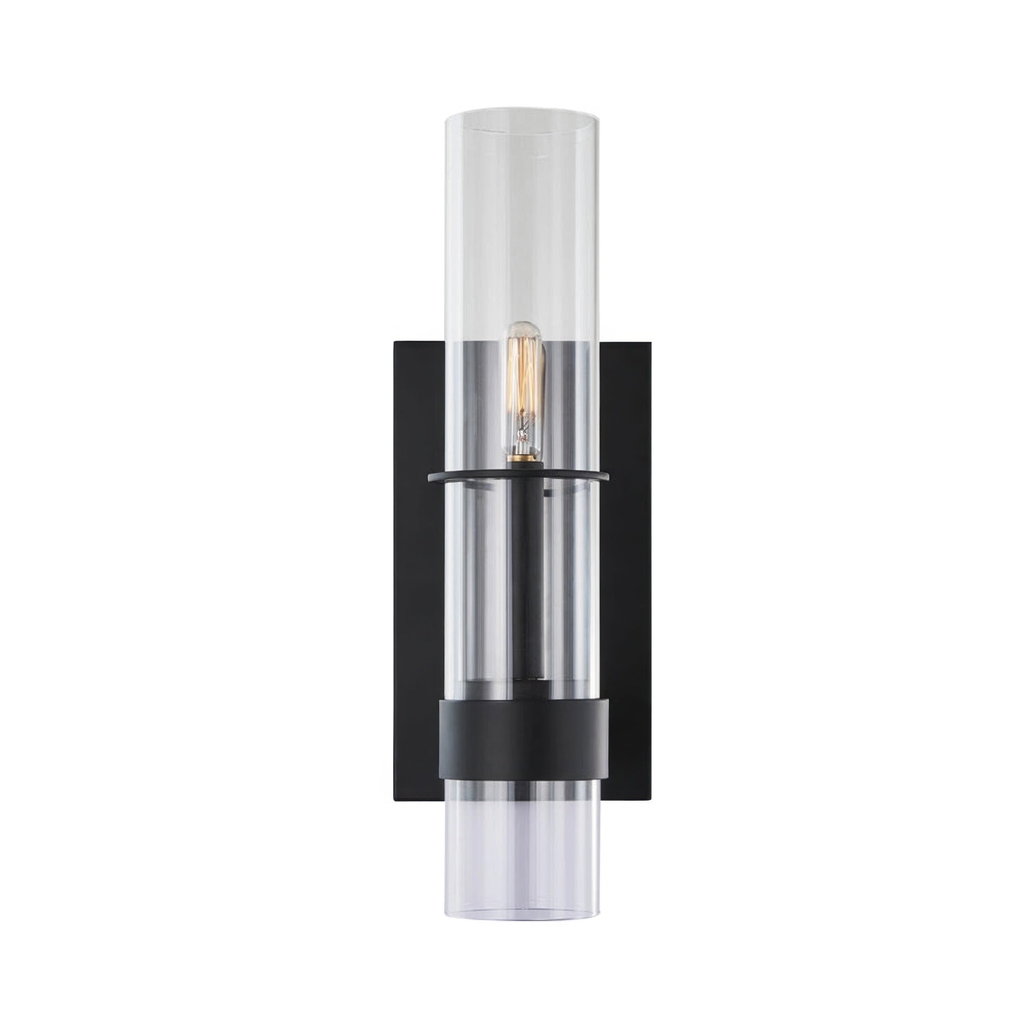 Cardiff Architectural Matte Black Wall Sconce